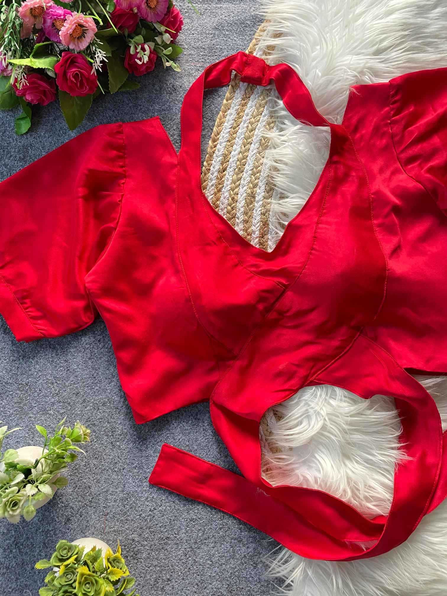 Ynf Malay Satin Silk KESH411 SATTIN Readymade Blouses Wholesale Designer Blouse Cotton Blouse Fashion Blouse Manufacturer- Kapda Export