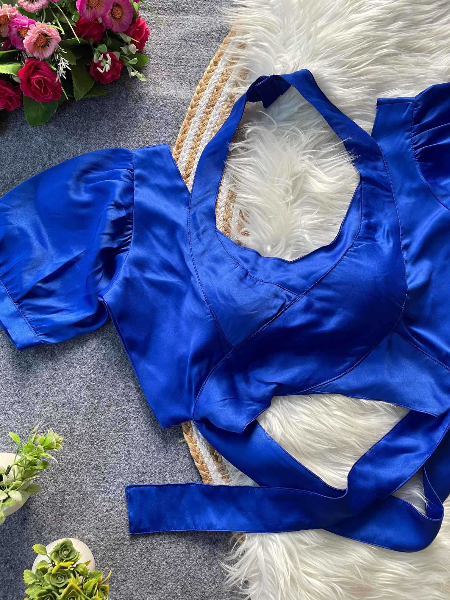 Ynf Malay Satin Silk KESH411 SATTIN Readymade Blouses Wholesale Designer Blouse Cotton Blouse Fashion Blouse Manufacturer- Kapda Export