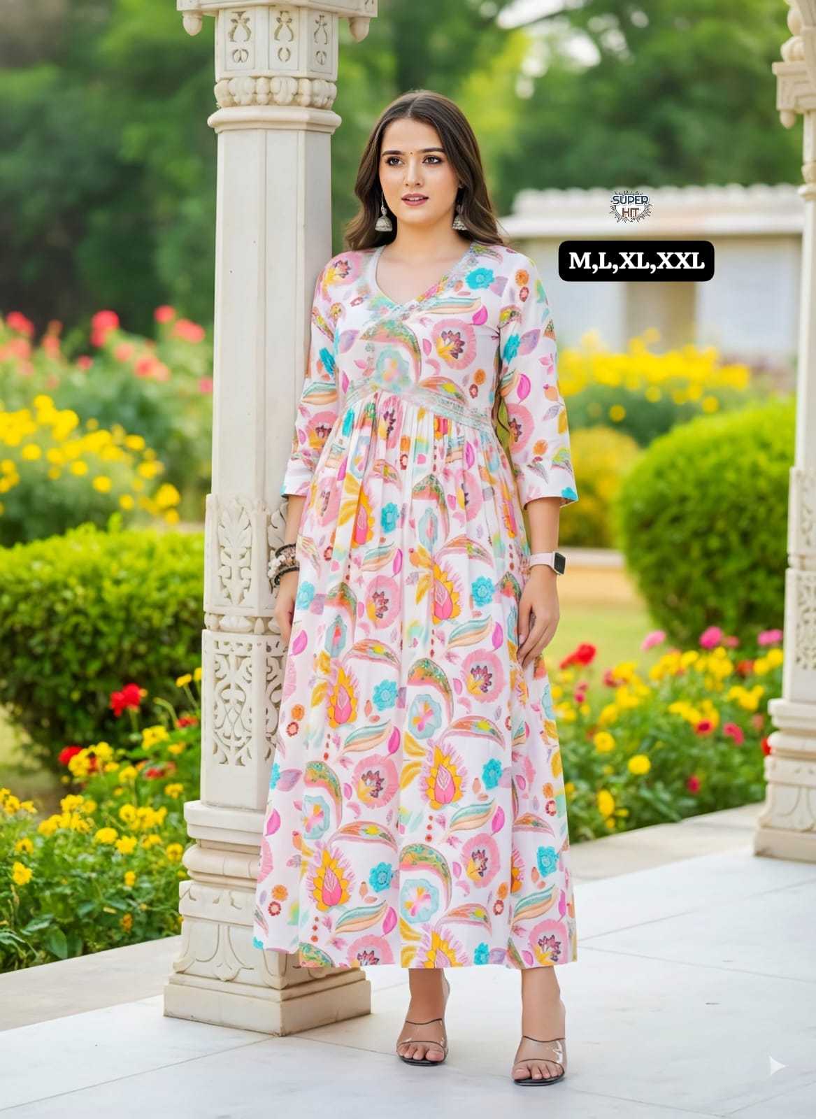 Ynf Maslin KESH536 FASHIONISTA Vol-2 Gowns Wholesale Printed Gowns Fancy Gowns Embroidery Gowns Manufacturer- Kapda Export