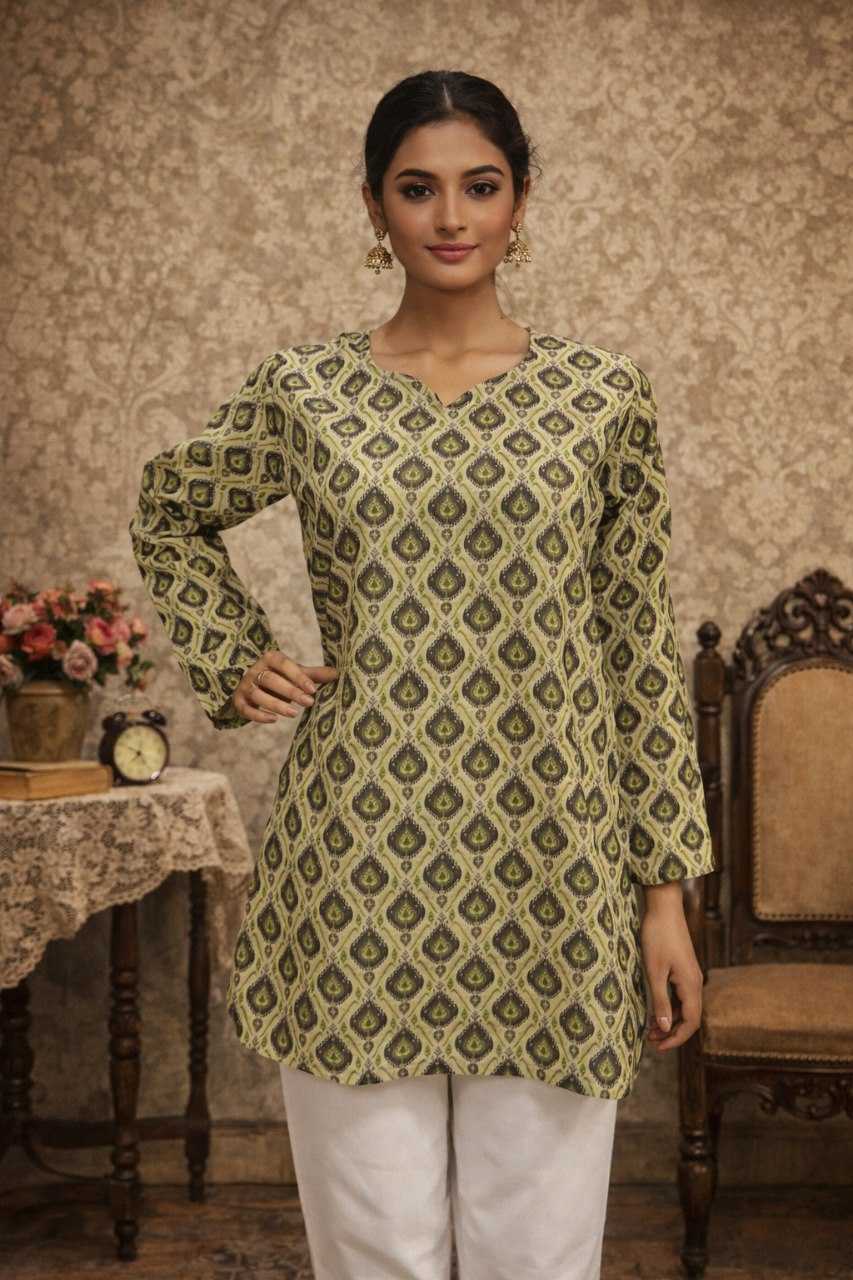 Ynf Maslin RIN227 6 Kurti Wholesale Workwear Kurtis Printed Kurtis Fancy Kurti Manufacturer- Kapda Export