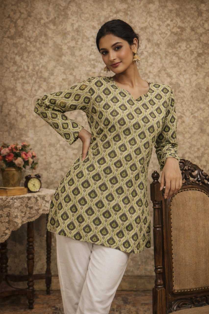 Ynf Maslin RIN227 6 Kurti Wholesale Workwear Kurtis Printed Kurtis Fancy Kurti Manufacturer- Kapda Export