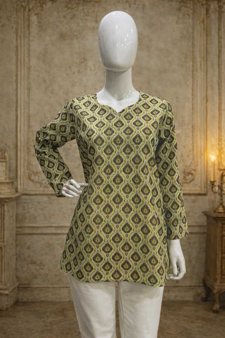 Ynf Maslin RIN227 6 Kurti Wholesale Workwear Kurtis Printed Kurtis Fancy Kurti Manufacturer- Kapda Export