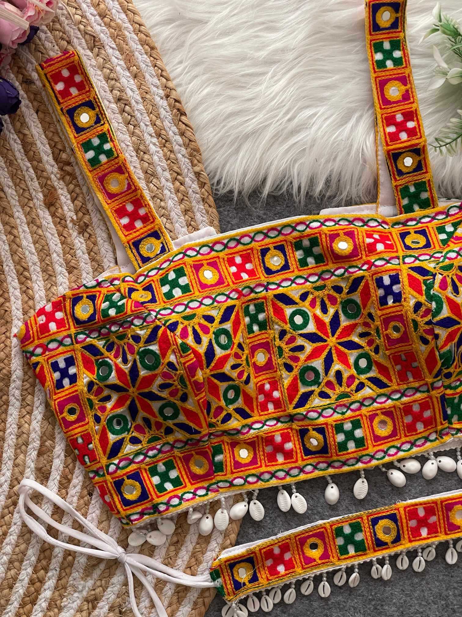 Ynf Mono Slub KESH411 Navratri Readymade Blouses Wholesale Designer Blouse Embroidered Blouses Navratri Blouses Manufacturer- Kapda Export