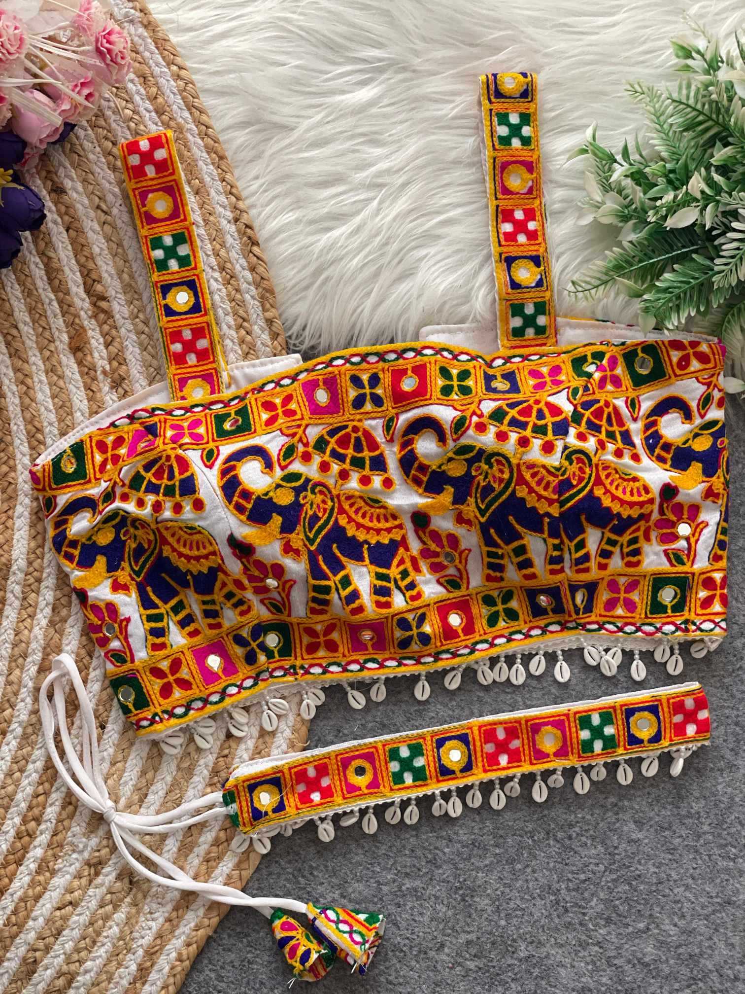 Ynf Mono Slub KESH411 Navratri Readymade Blouses Wholesale Designer Blouse Embroidered Blouses Navratri Blouses Manufacturer- Kapda Export