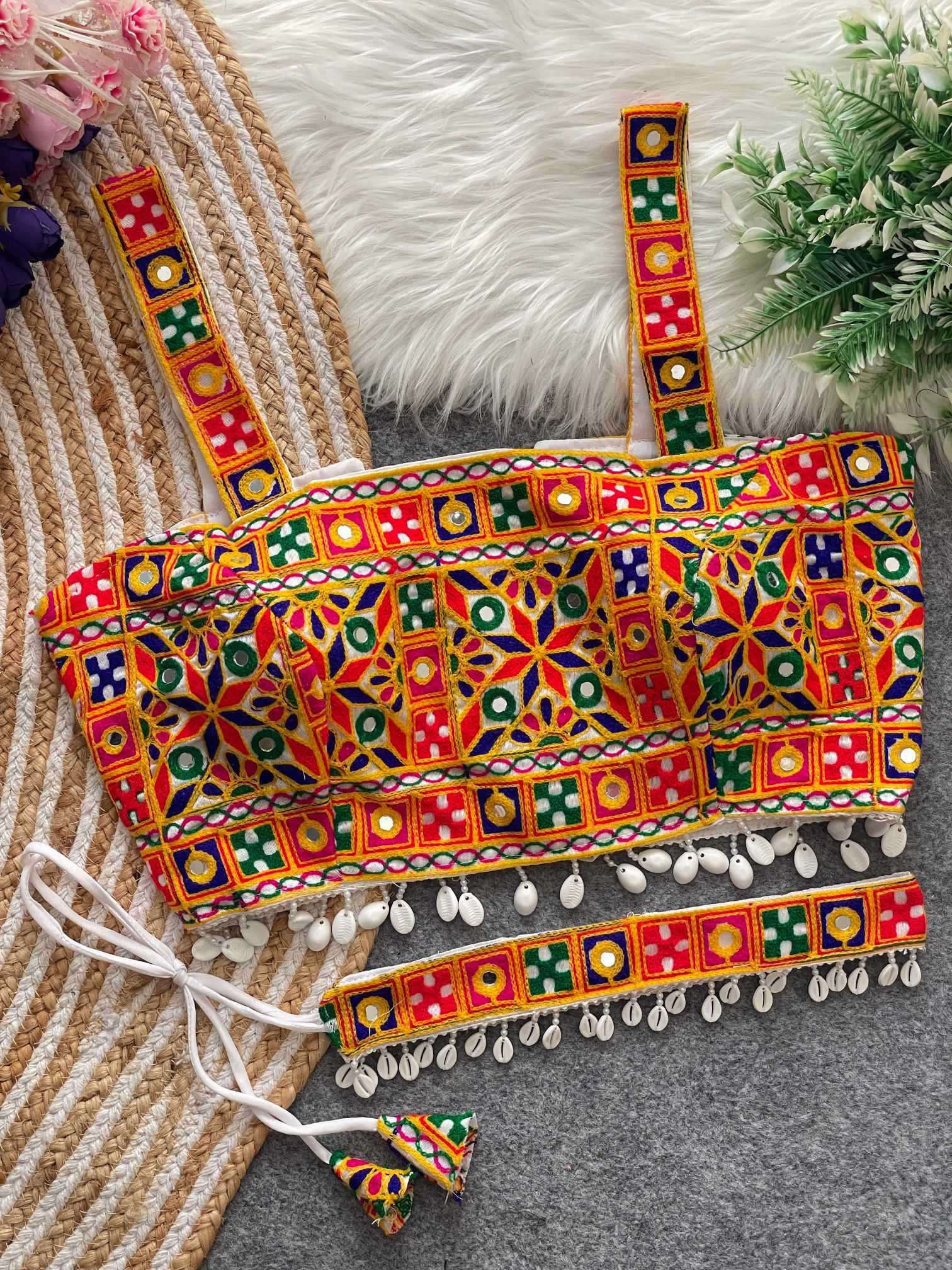 Ynf Mono Slub KESH411 Navratri Readymade Blouses Wholesale Designer Blouse Embroidered Blouses Navratri Blouses Manufacturer- Kapda Export