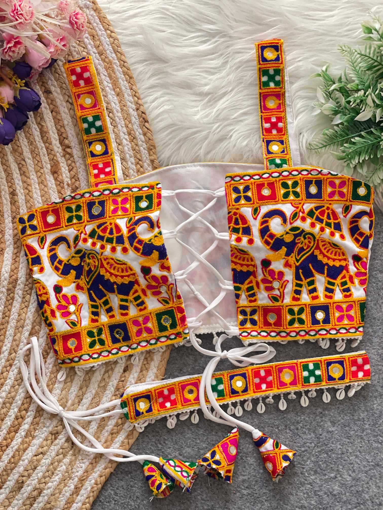 Ynf Mono Slub KESH411 Navratri Readymade Blouses Wholesale Designer Blouse Embroidered Blouses Navratri Blouses Manufacturer- Kapda Export