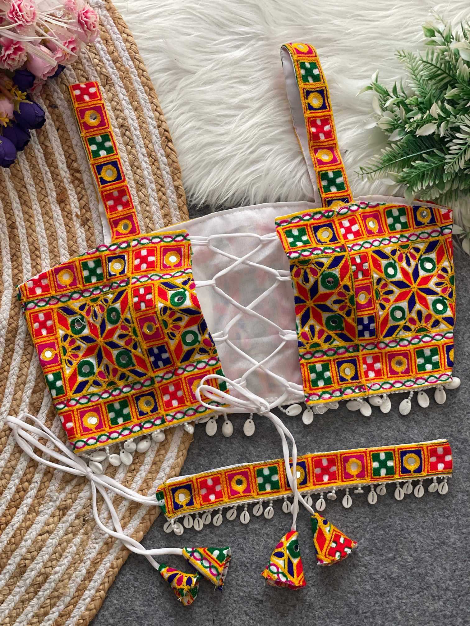 Ynf Mono Slub KESH411 Navratri Readymade Blouses Wholesale Designer Blouse Embroidered Blouses Navratri Blouses Manufacturer- Kapda Export