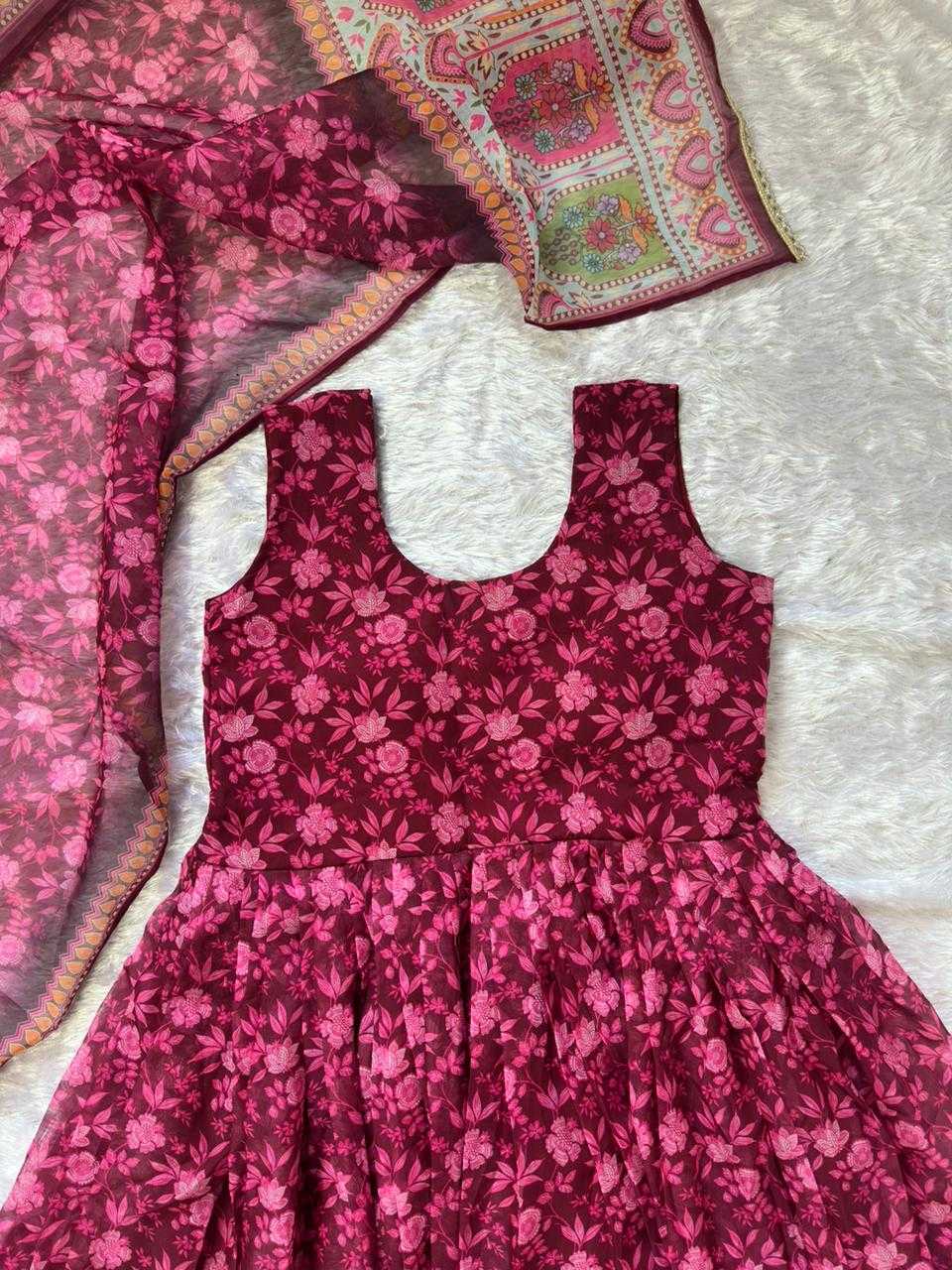 Ynf Organza Gowns Wholesale Printed Gowns Designer Gowns Silk Gowns Manufacturer- Kapda Export