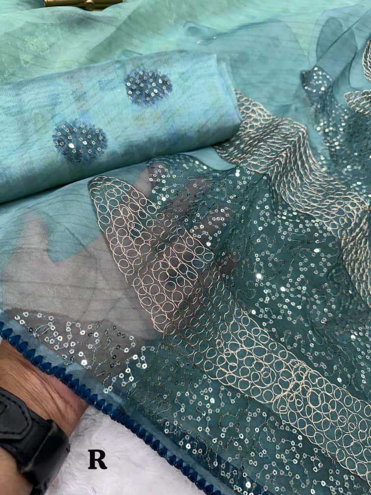 Ynf Organza KESH501 Rimzim Sarees Wholesale Designer Sarees Organza Sarees Printed Sarees Manufacturer- Kapda Export