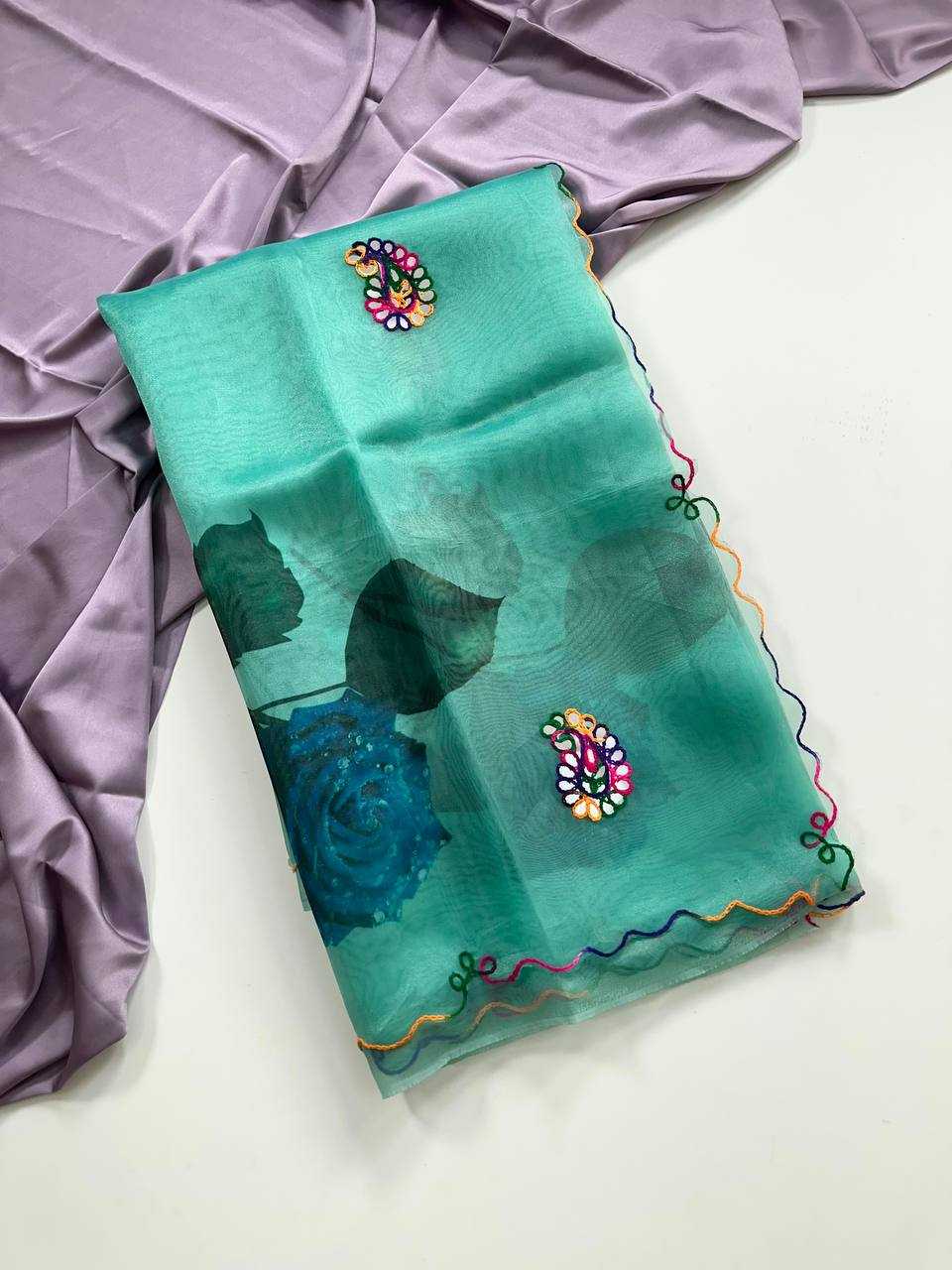 Ynf Organza KESH568 Saras Sarees Festive Collections Wholesale Organza Sarees Gota Work Saree Hand Printed Saree Manufacturer- Kapda Export