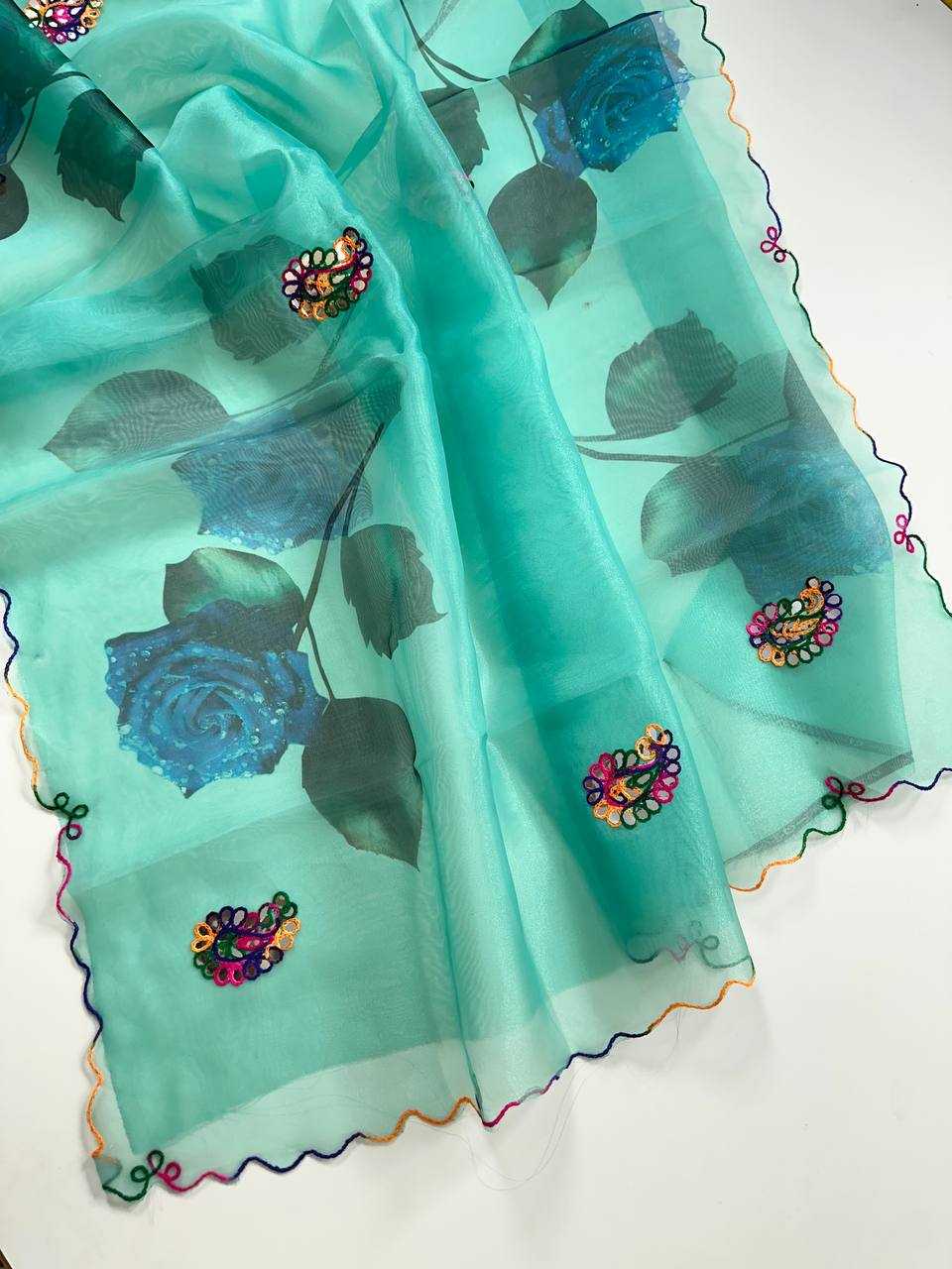 Ynf Organza KESH568 Saras Sarees Festive Collections Wholesale Organza Sarees Gota Work Saree Hand Printed Saree Manufacturer- Kapda Export