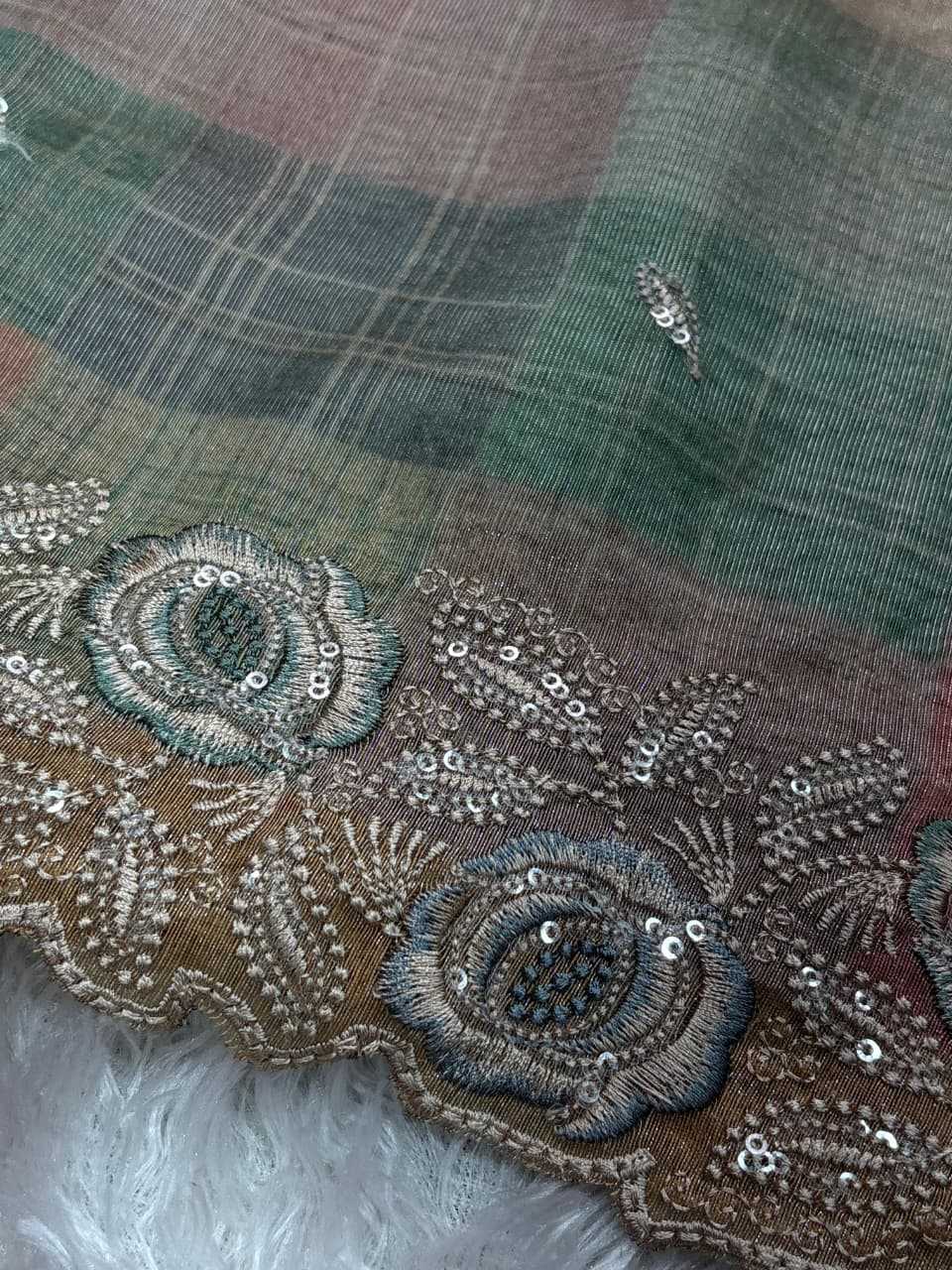 Ynf Organza KESH575 Marigold Sarees Wholesale Organza Sarees Sequence Sarees Embroidered Sarees Manufacturer- Kapda Export