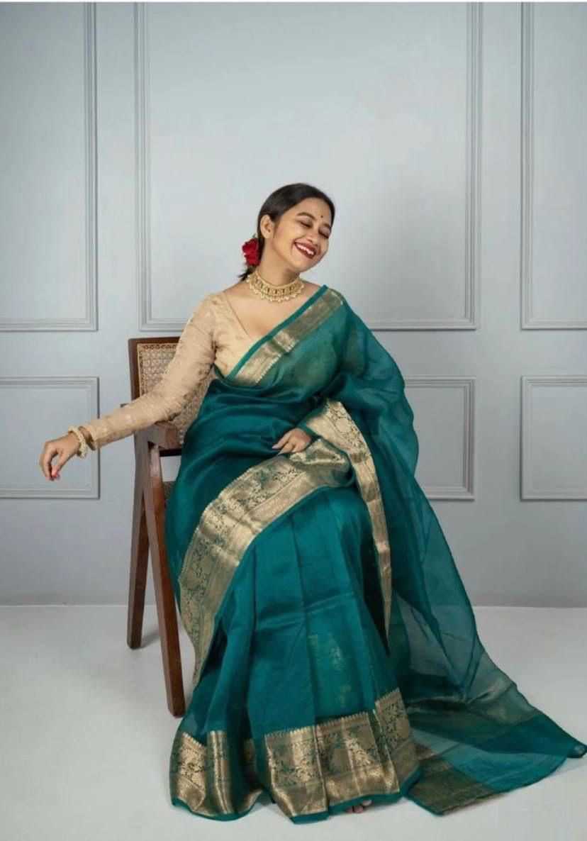 Ynf Organza KESH577 CM 559 Sarees Festive Collections Wholesale Organza Sarees Jacquard Saree Zari Sarees Manufacturer- Kapda Export