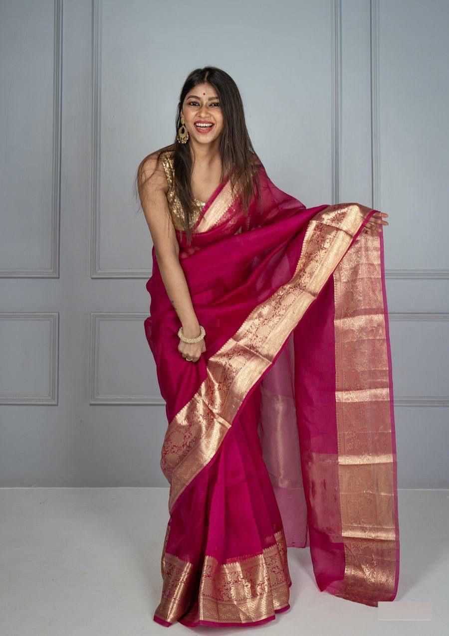Ynf Organza KESH577 CM 559 Sarees Festive Collections Wholesale Organza Sarees Jacquard Saree Zari Sarees Manufacturer- Kapda Export