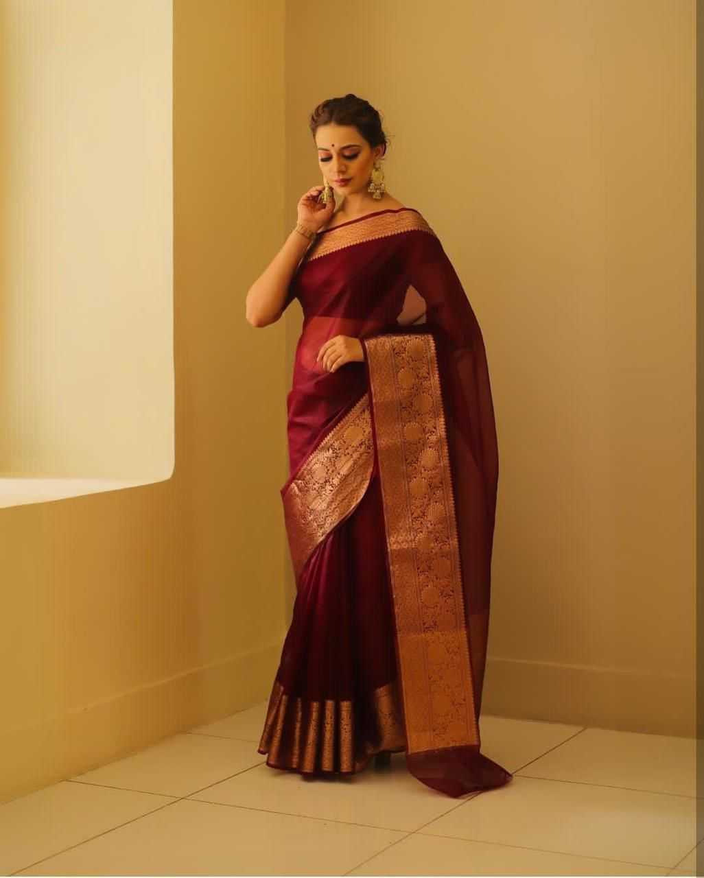 Ynf Organza KESH577 CM 559 Sarees Festive Collections Wholesale Organza Sarees Jacquard Saree Zari Sarees Manufacturer- Kapda Export