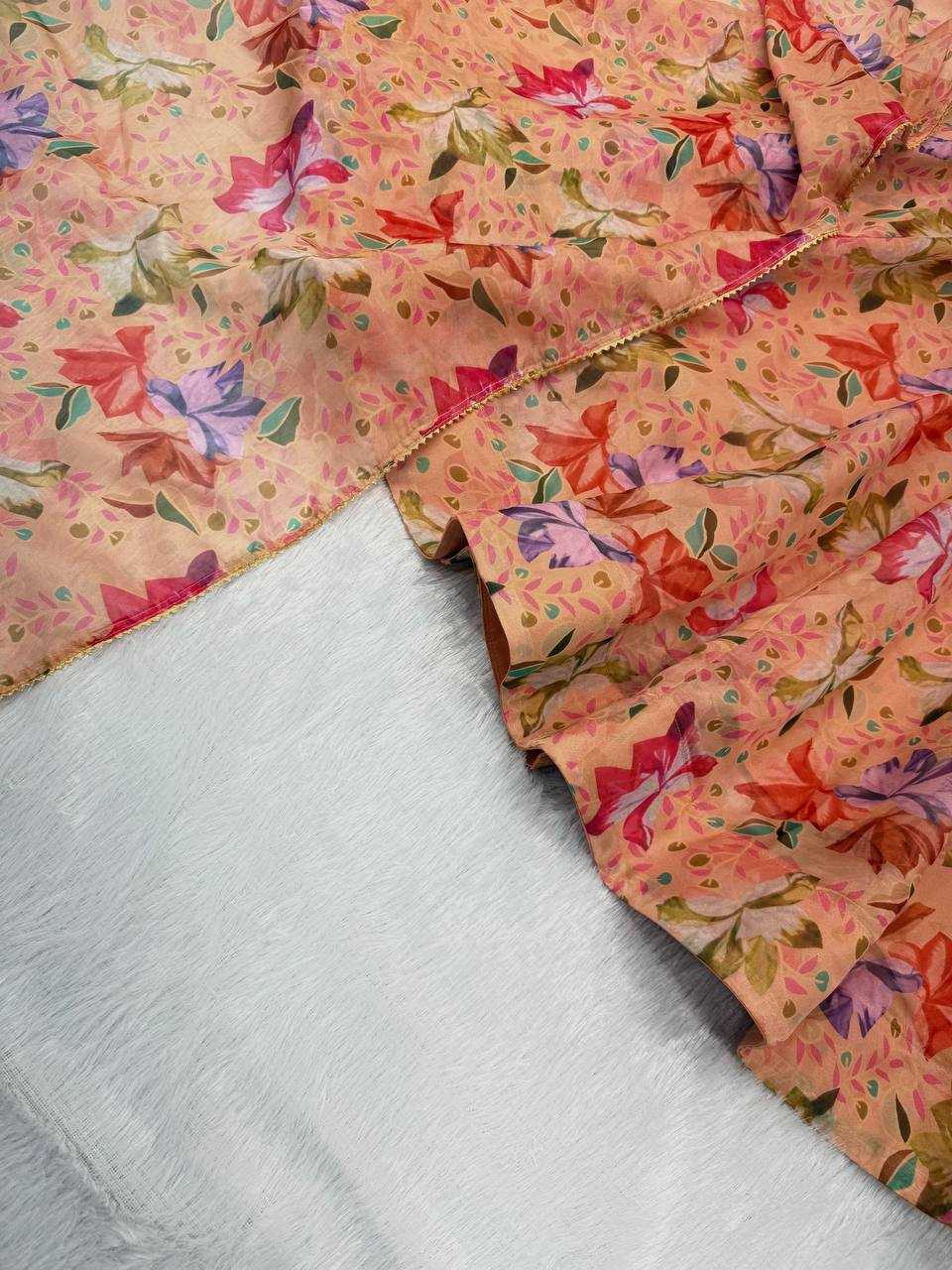 Ynf Organza KESH617 18 Gowns Wholesale Anarkali Gown Party Gowns Floral Print Gowns Manufacturer- Kapda Export