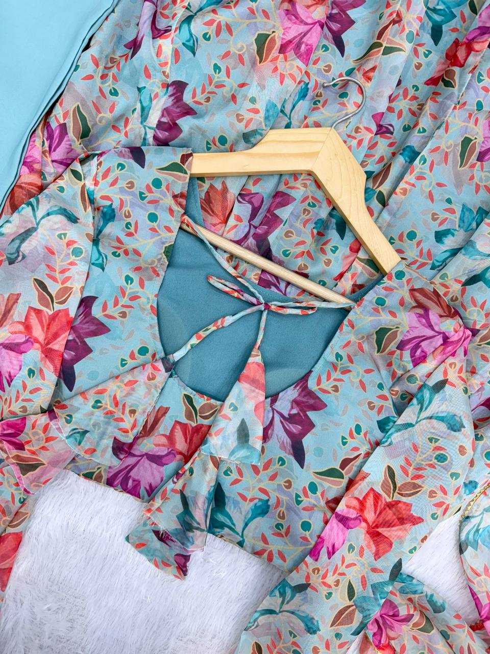 Ynf Organza KESH617 18 Gowns Wholesale Anarkali Gown Party Gowns Floral Print Gowns Manufacturer- Kapda Export