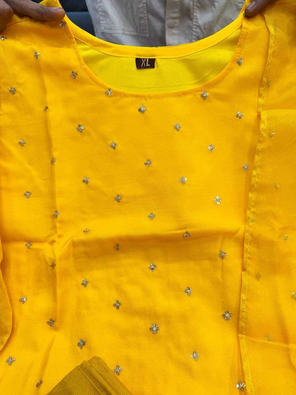 Ynf Organza KESH640 Yellow Bindi Suits & Dresses Festive Collections Wholesale Embroidery Suits Party wear suits Yellow Salwar Suit Manufacturer- Kapda Export