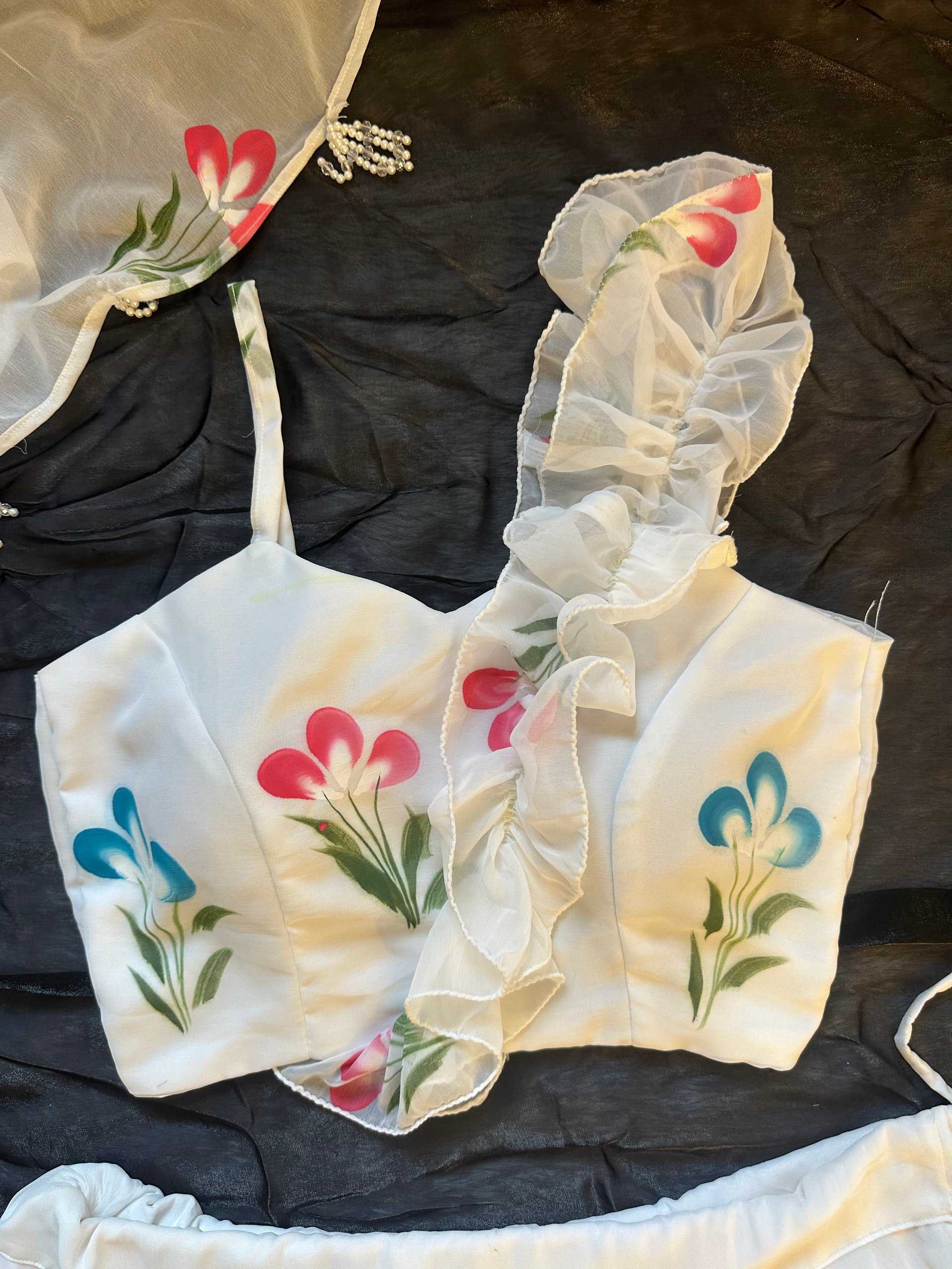 Ynf Organza Silk KESH522 104 Gowns Wholesale Designer Gowns Silk Gowns Lehenga Style Gown Manufacturer- Kapda Export