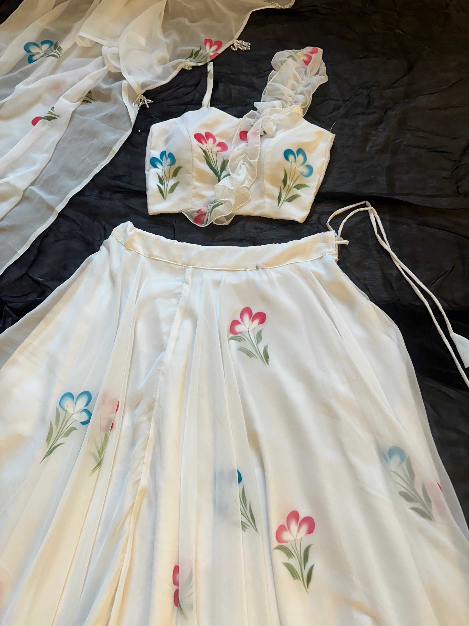 Ynf Organza Silk KESH522 104 Gowns Wholesale Designer Gowns Silk Gowns Lehenga Style Gown Manufacturer- Kapda Export