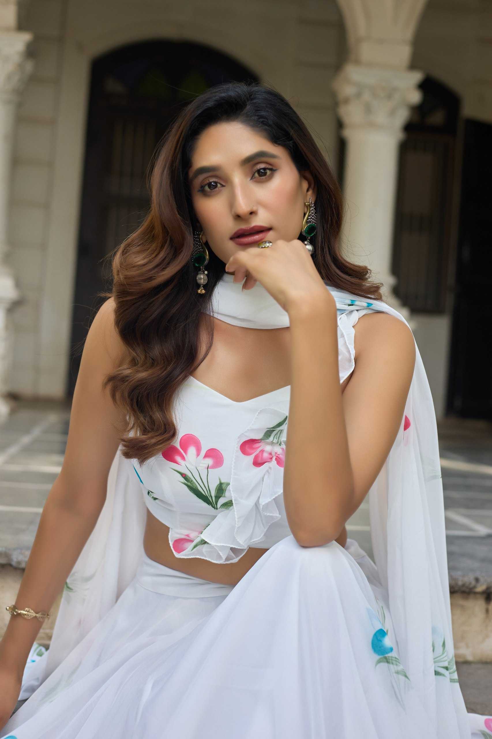 Ynf Organza Silk KESH522 104 Gowns Wholesale Designer Gowns Silk Gowns Lehenga Style Gown Manufacturer- Kapda Export