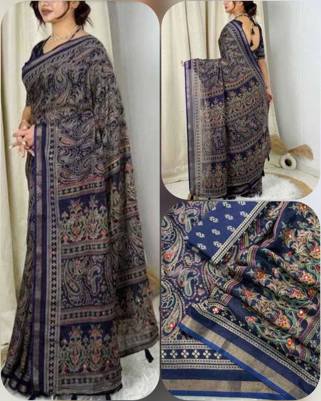 Ynf Paithani Silk KESH554 AJARAK Sarees Wholesale Designer Sarees Ajrakh Sarees Traditional Sarees Manufacturer- Kapda Export