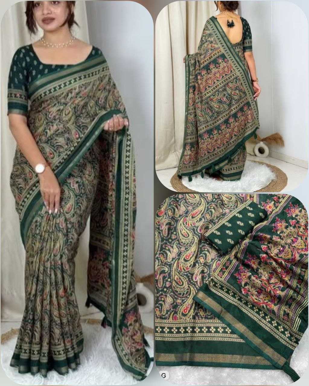 Ynf Paithani Silk KESH554 AJARAK Sarees Wholesale Designer Sarees Ajrakh Sarees Traditional Sarees Manufacturer- Kapda Export