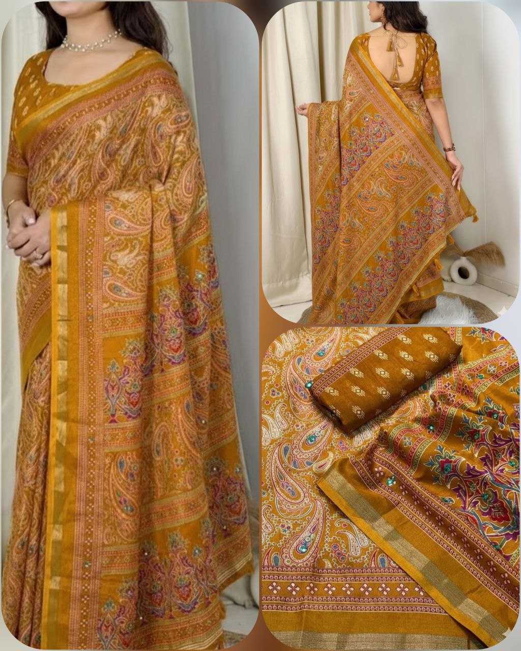 Ynf Paithani Silk KESH554 AJARAK Sarees Wholesale Designer Sarees Ajrakh Sarees Traditional Sarees Manufacturer- Kapda Export