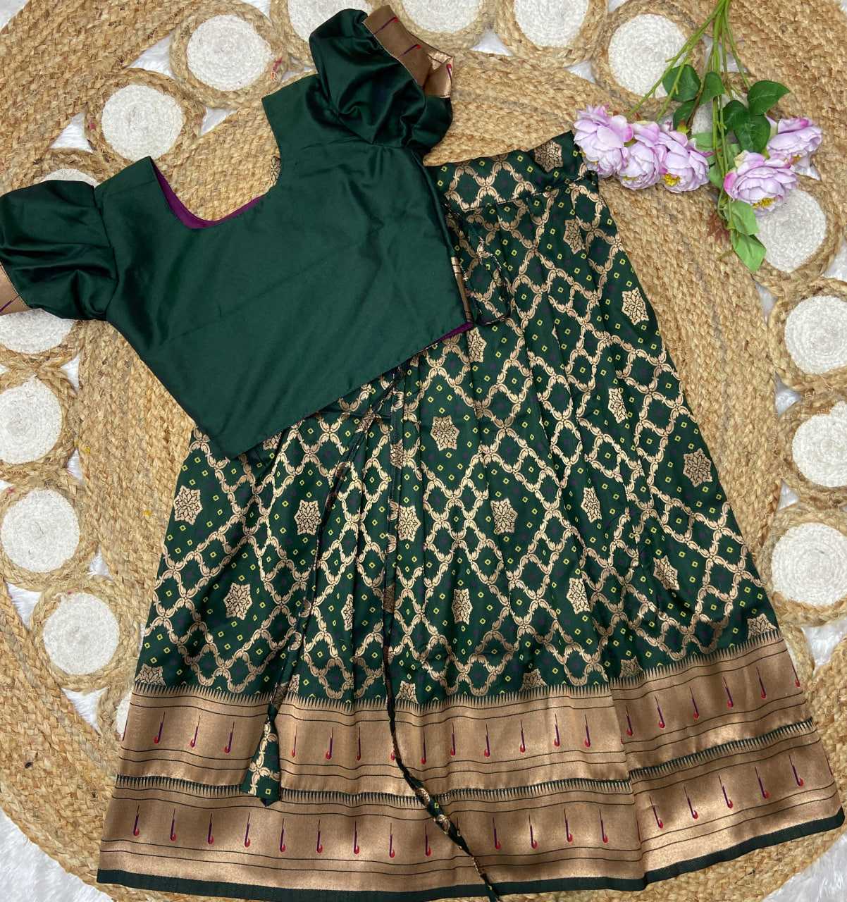 Ynf Paithani Silk KESH685 121 Kids Wear Festive Collections Wholesale Kids Lehenga Kids Lehenga Choli Baby Girl Lehenga Manufacturer- Kapda Export