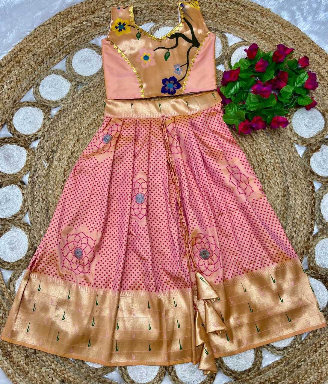 Ynf Paithani Silk KESH685 121 Kids Wear Festive Collections Wholesale Kids Lehenga Kids Lehenga Choli Baby Girl Lehenga Manufacturer- Kapda Export