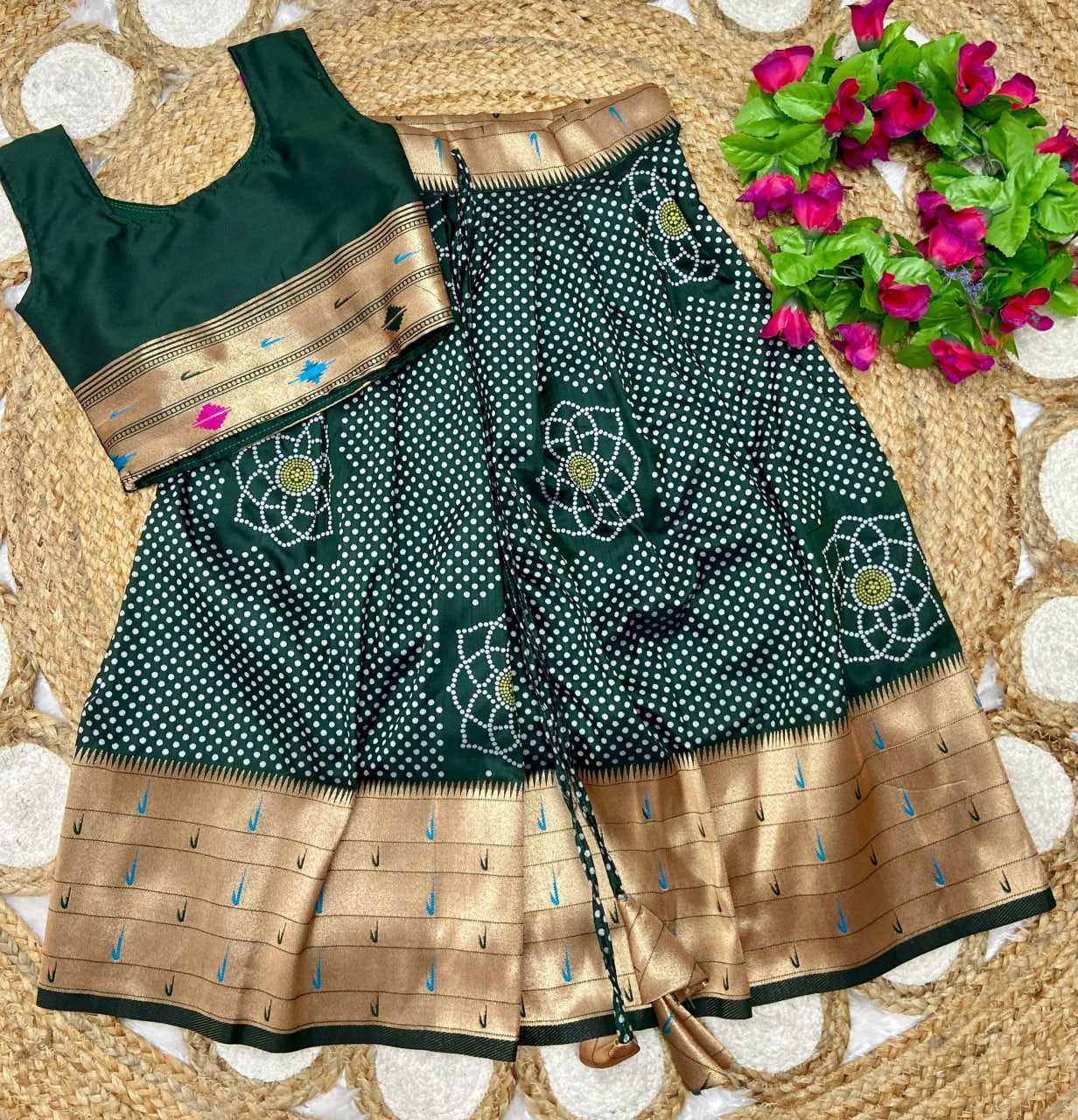 Ynf Paithani Silk KESH685 121 Kids Wear Festive Collections Wholesale Kids Lehenga Kids Lehenga Choli Baby Girl Lehenga Manufacturer- Kapda Export