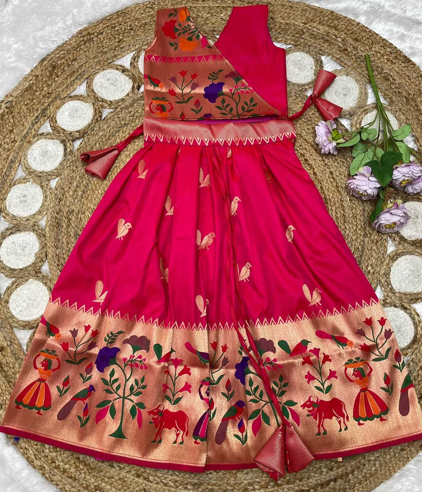 Ynf Paithani Silk KESH685 122 Kids Wear Festive Collections Wholesale Kids Lehenga Kids Lehenga Choli Baby Girl Lehenga Manufacturer- Kapda Export
