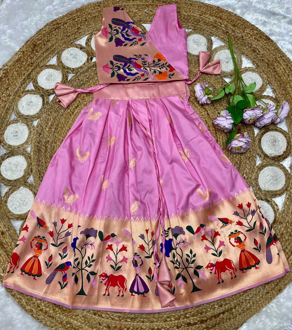 Ynf Paithani Silk KESH685 122 Kids Wear Festive Collections Wholesale Kids Lehenga Kids Lehenga Choli Baby Girl Lehenga Manufacturer- Kapda Export