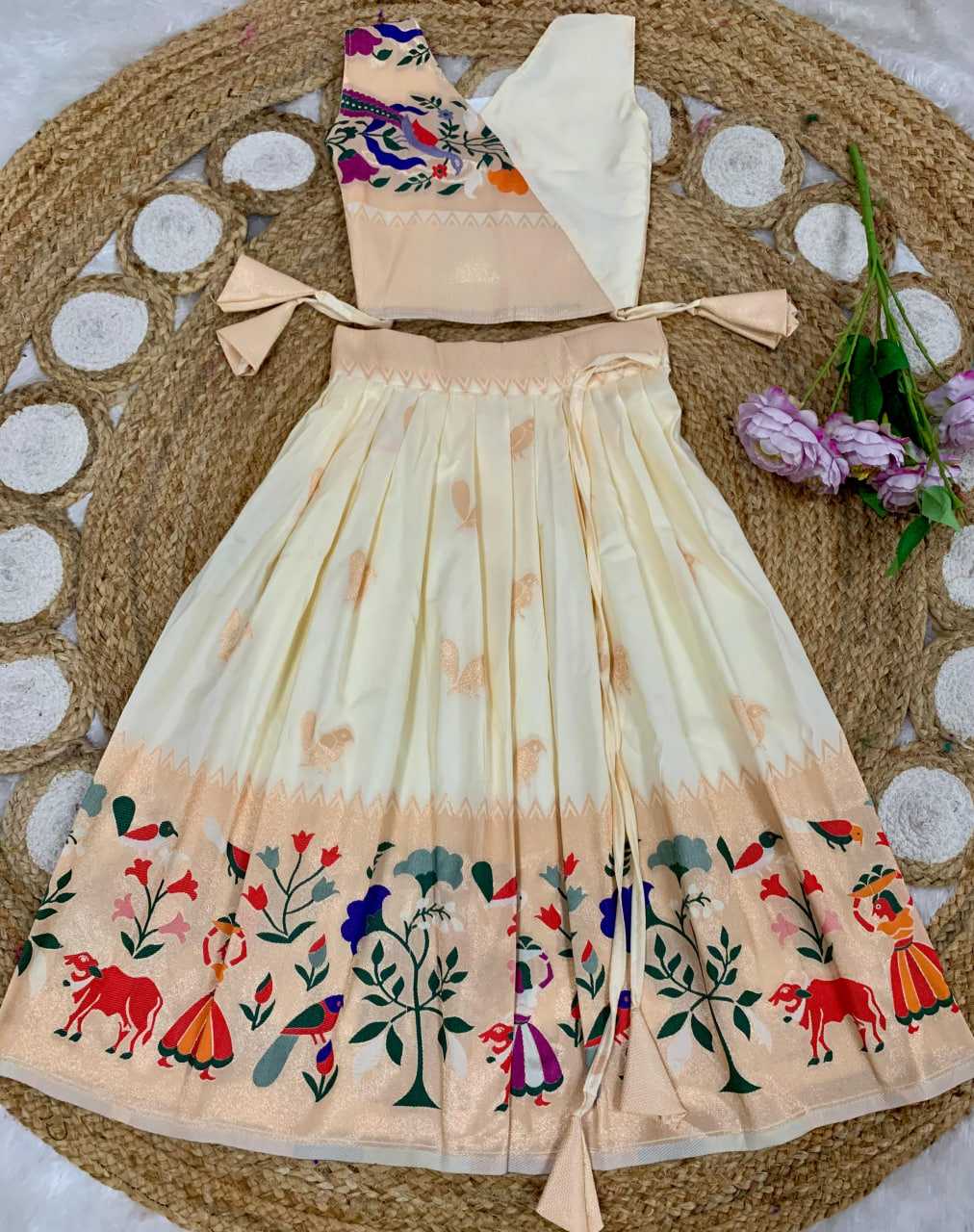 Ynf Paithani Silk KESH685 122 Kids Wear Festive Collections Wholesale Kids Lehenga Kids Lehenga Choli Baby Girl Lehenga Manufacturer- Kapda Export