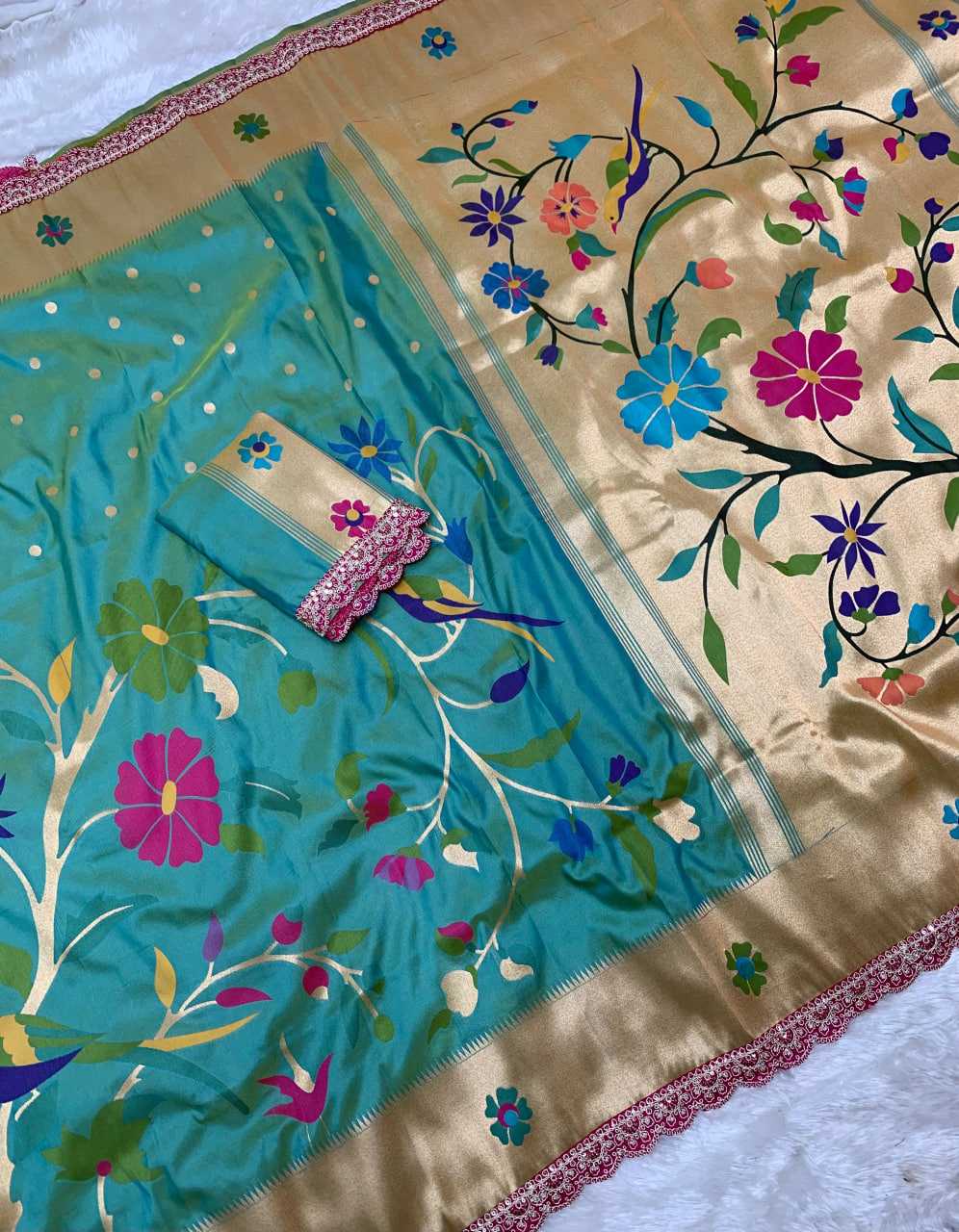 Ynf Paithani Silk KESH685 125 Sarees Festive Collections Wholesale Lace Border Sarees Festive Sarees Sarees With Blouse Manufacturer- Kapda Export