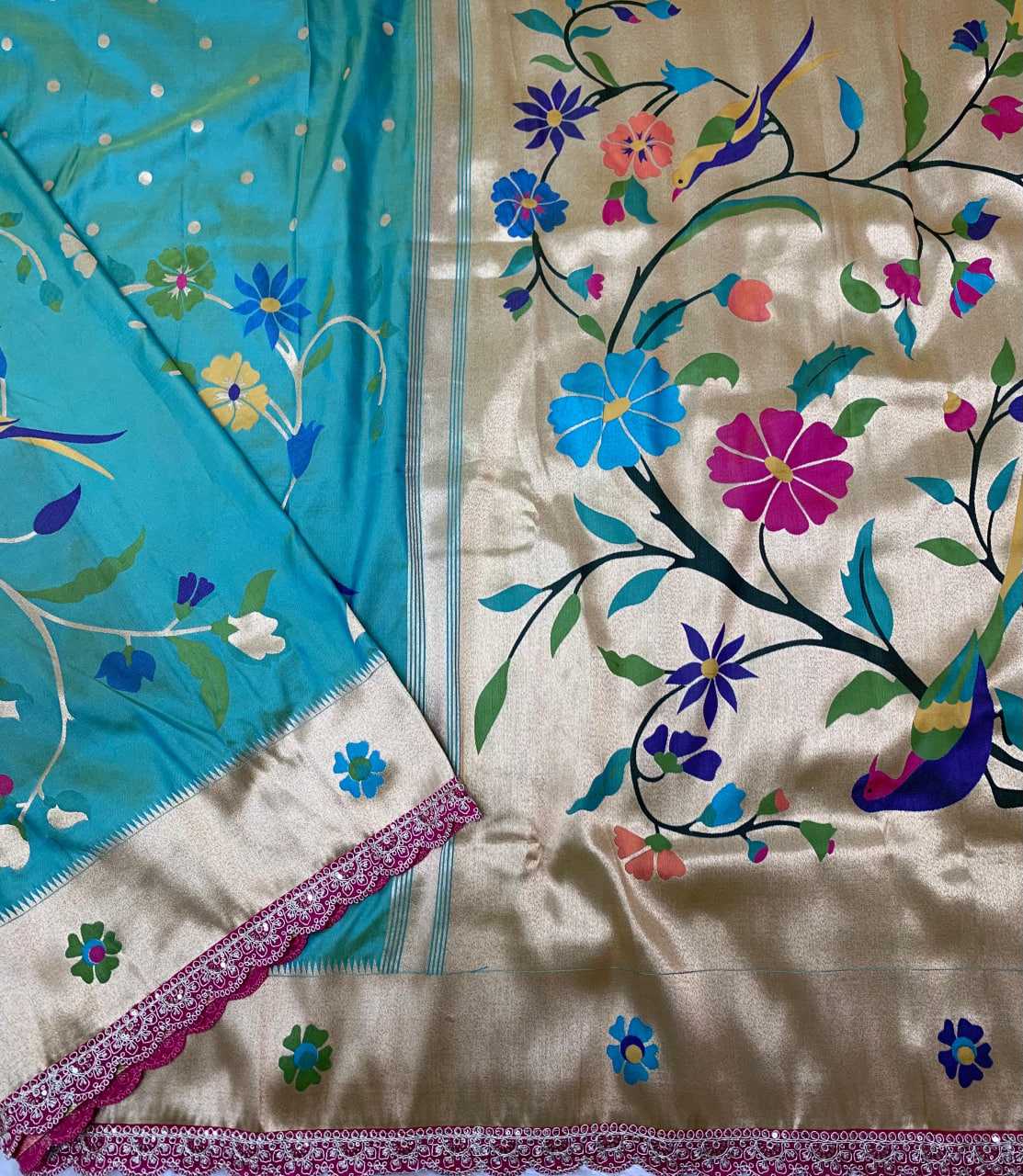 Ynf Paithani Silk KESH685 125 Sarees Festive Collections Wholesale Lace Border Sarees Festive Sarees Sarees With Blouse Manufacturer- Kapda Export