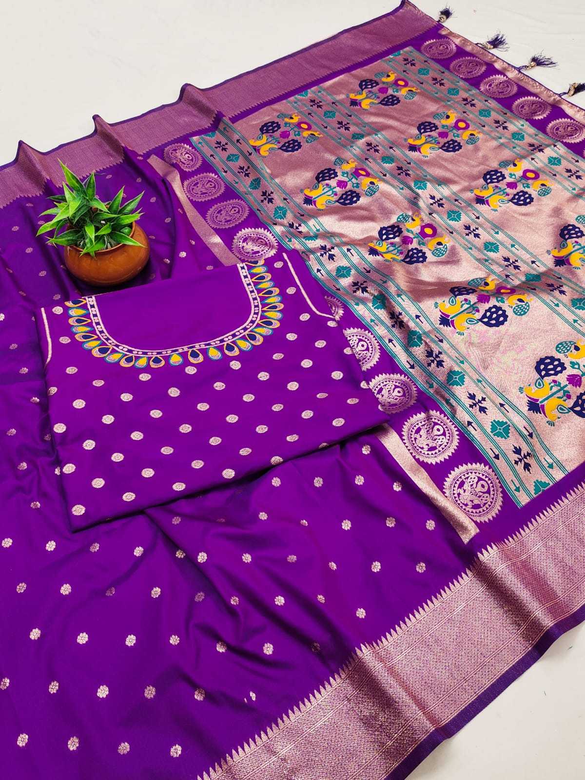 Ynf Paithani Silk KESH739 104 Silk Sarees Festive Collections Wholesale Paithani Sarees Banarasi Silk Sarees With Zari Work Festival Silk Sarees Manufacturer- Kapda Export