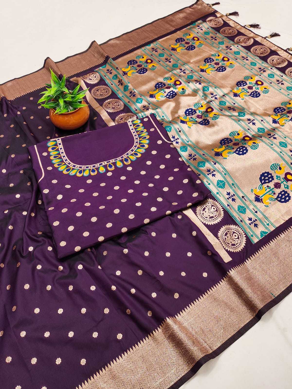 Ynf Paithani Silk KESH739 104 Silk Sarees Festive Collections Wholesale Paithani Sarees Banarasi Silk Sarees With Zari Work Festival Silk Sarees Manufacturer- Kapda Export