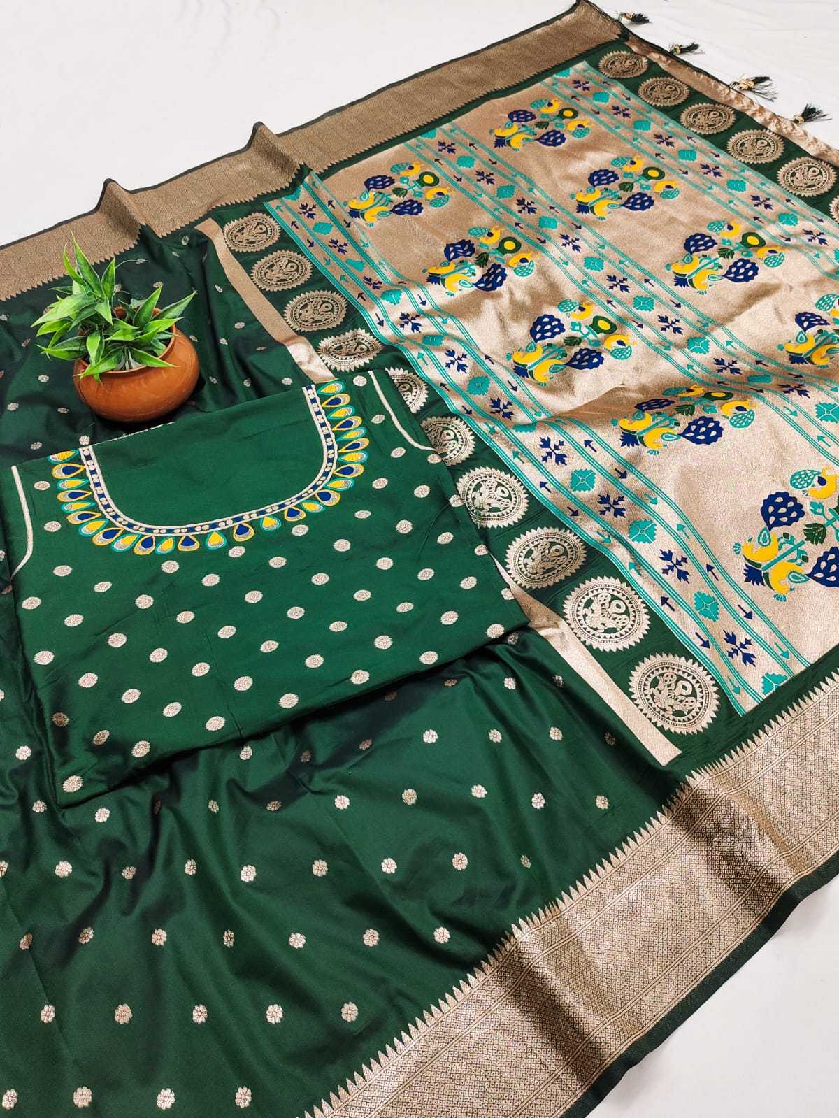 Ynf Paithani Silk KESH739 104 Silk Sarees Festive Collections Wholesale Paithani Sarees Banarasi Silk Sarees With Zari Work Festival Silk Sarees Manufacturer- Kapda Export