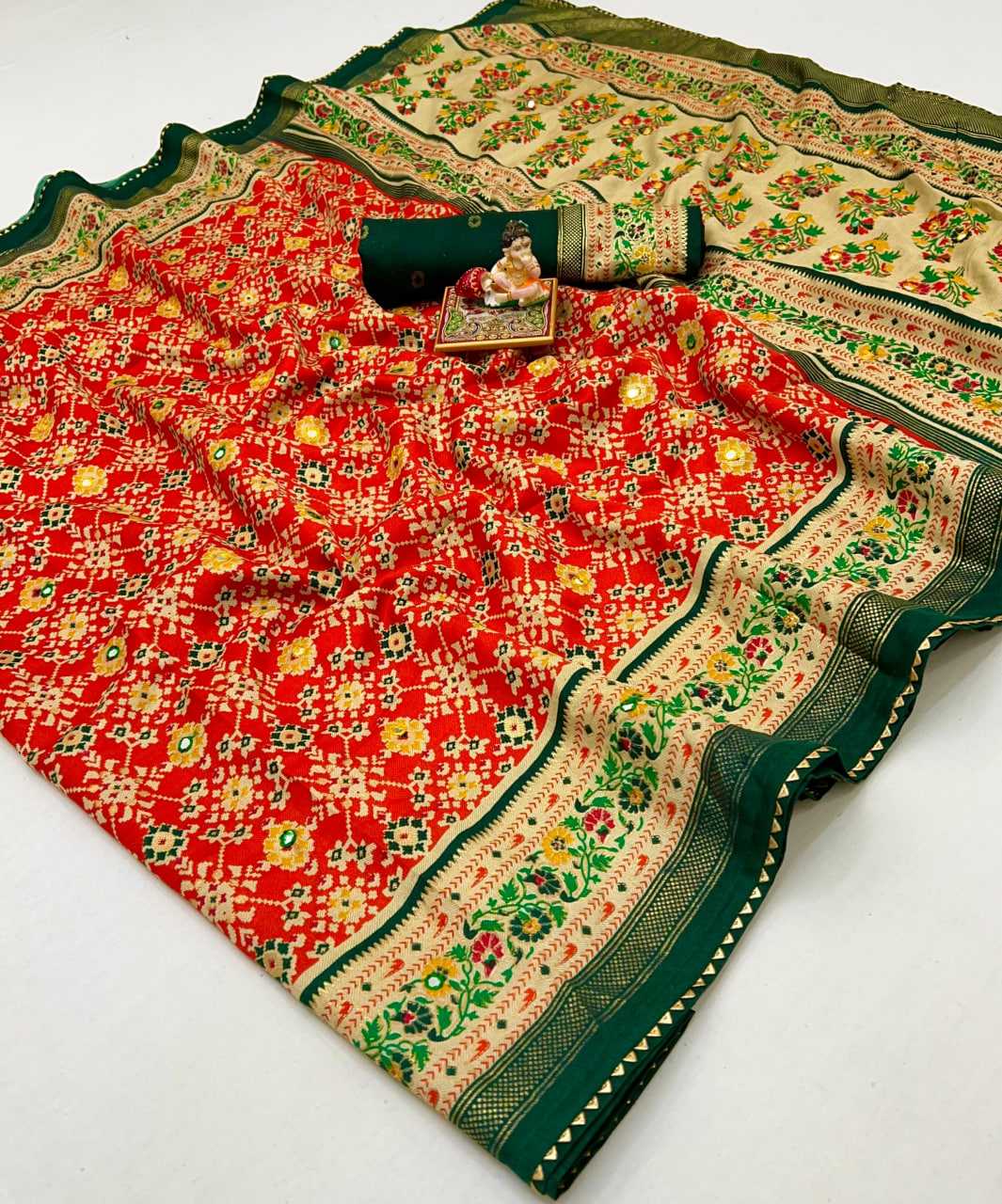 Ynf Pashmina KESH729 ASHIKA Sarees Festive Collections Wholesale Leheriya Sarees Silk Sarees Sarees With Blouse Manufacturer- Kapda Export