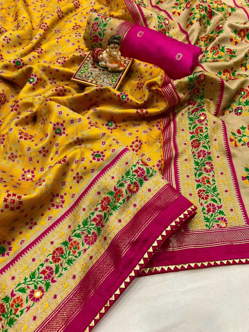 Ynf Pashmina KESH729 ASHIKA Sarees Festive Collections Wholesale Leheriya Sarees Silk Sarees Sarees With Blouse Manufacturer- Kapda Export