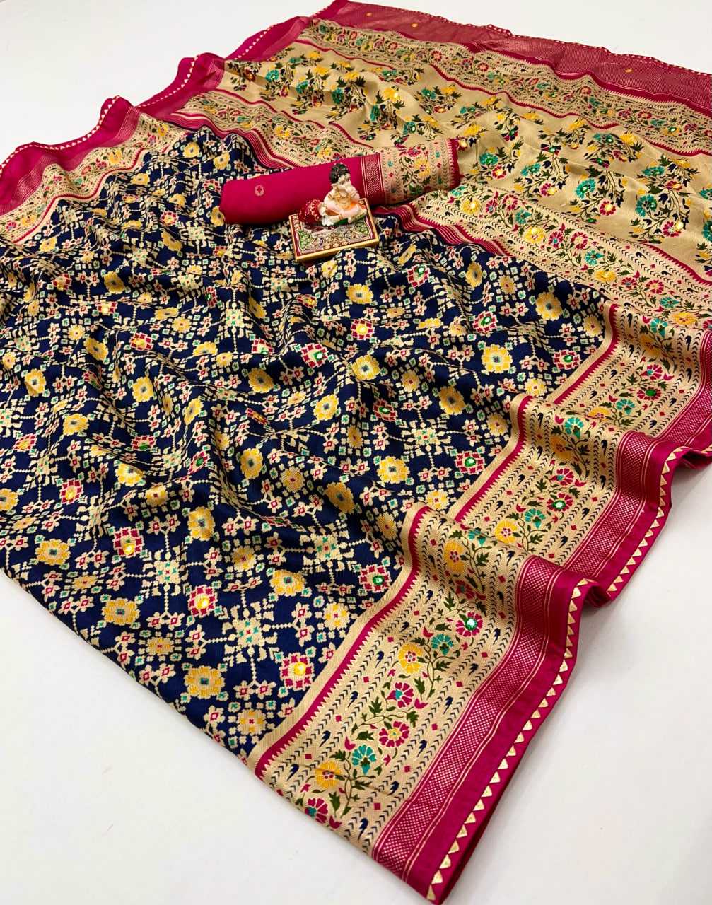 Ynf Pashmina KESH729 ASHIKA Sarees Festive Collections Wholesale Leheriya Sarees Silk Sarees Sarees With Blouse Manufacturer- Kapda Export