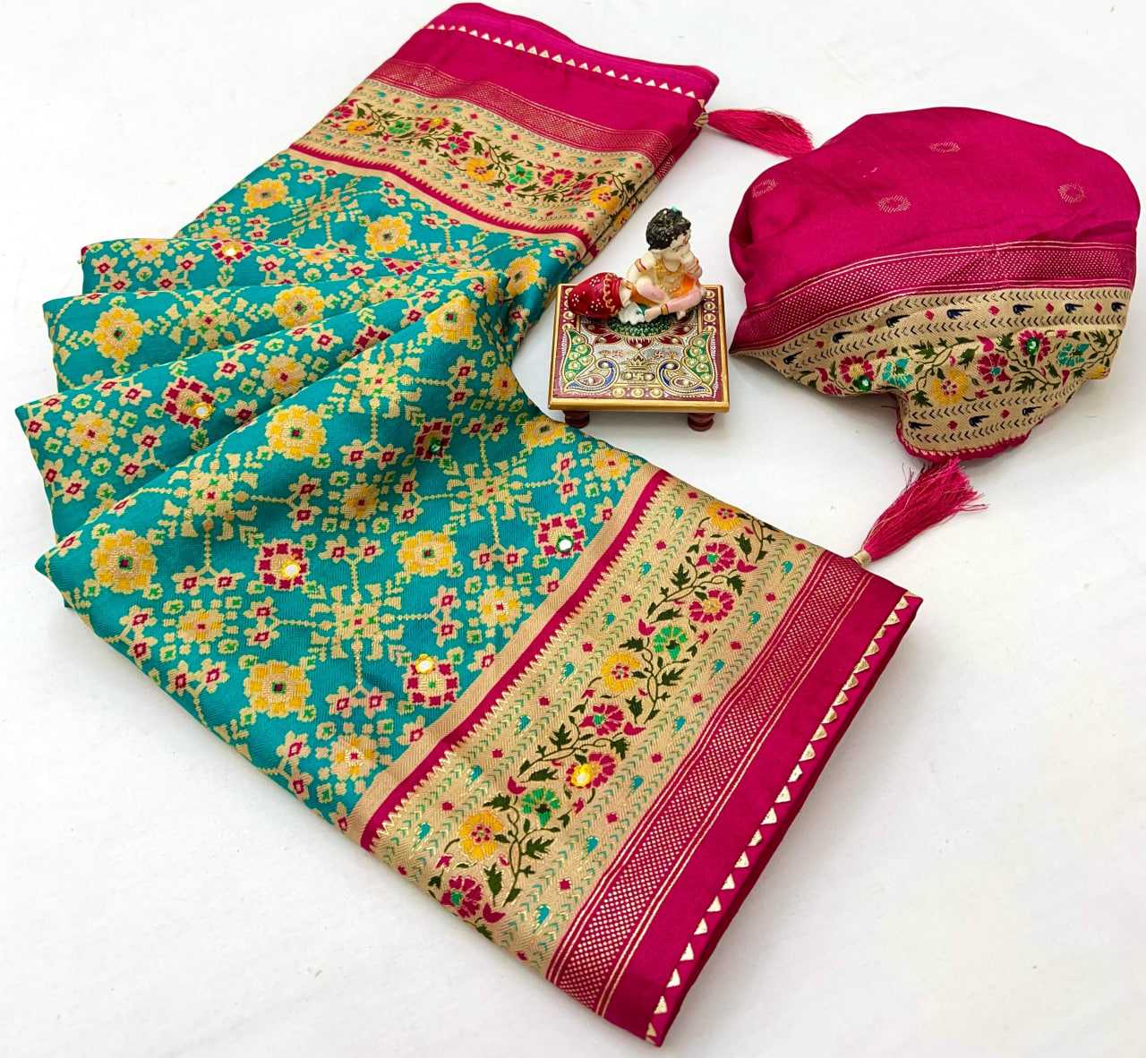 Ynf Pashmina KESH729 ASHIKA Sarees Festive Collections Wholesale Leheriya Sarees Silk Sarees Sarees With Blouse Manufacturer- Kapda Export