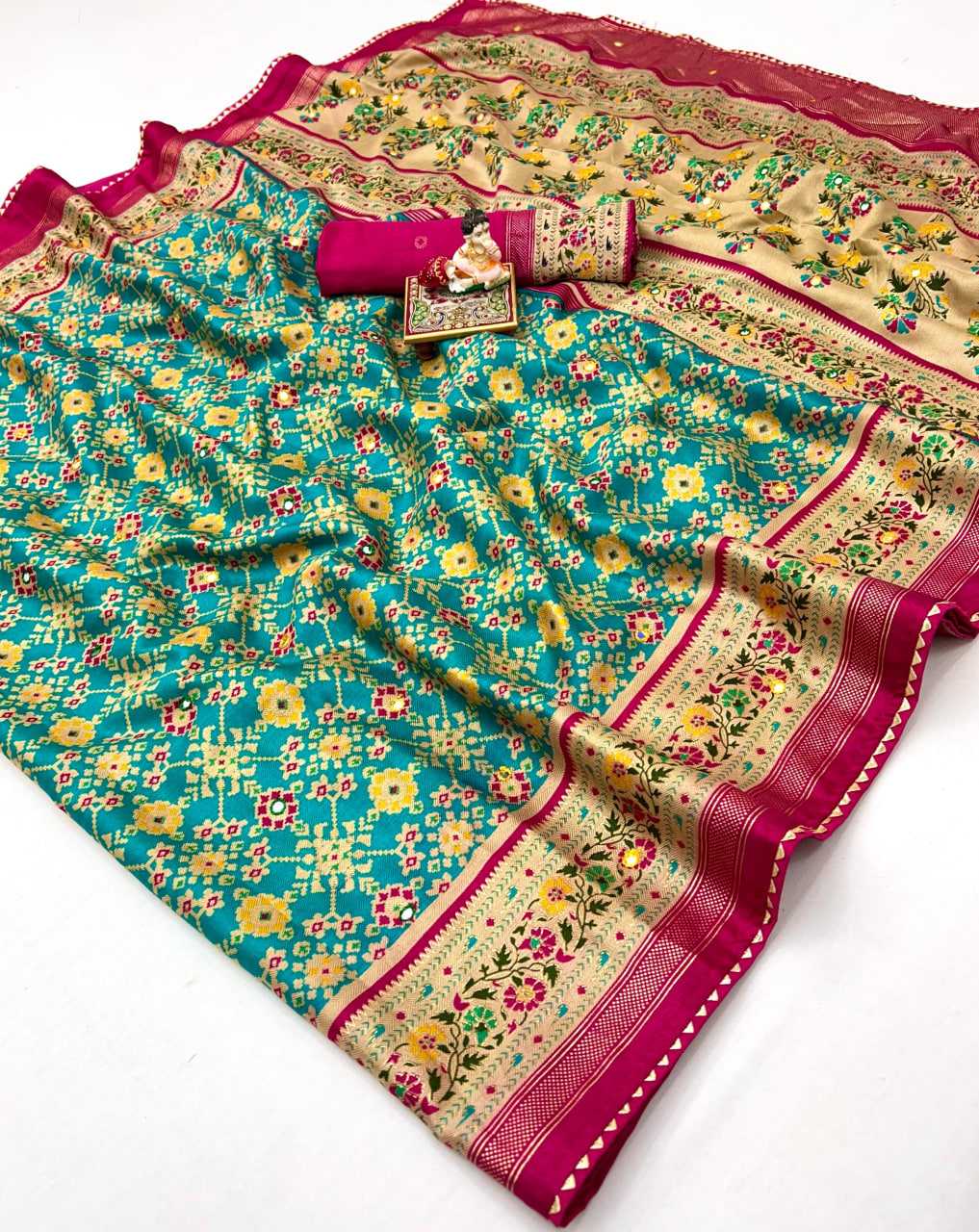 Ynf Pashmina KESH729 ASHIKA Sarees Festive Collections Wholesale Leheriya Sarees Silk Sarees Sarees With Blouse Manufacturer- Kapda Export