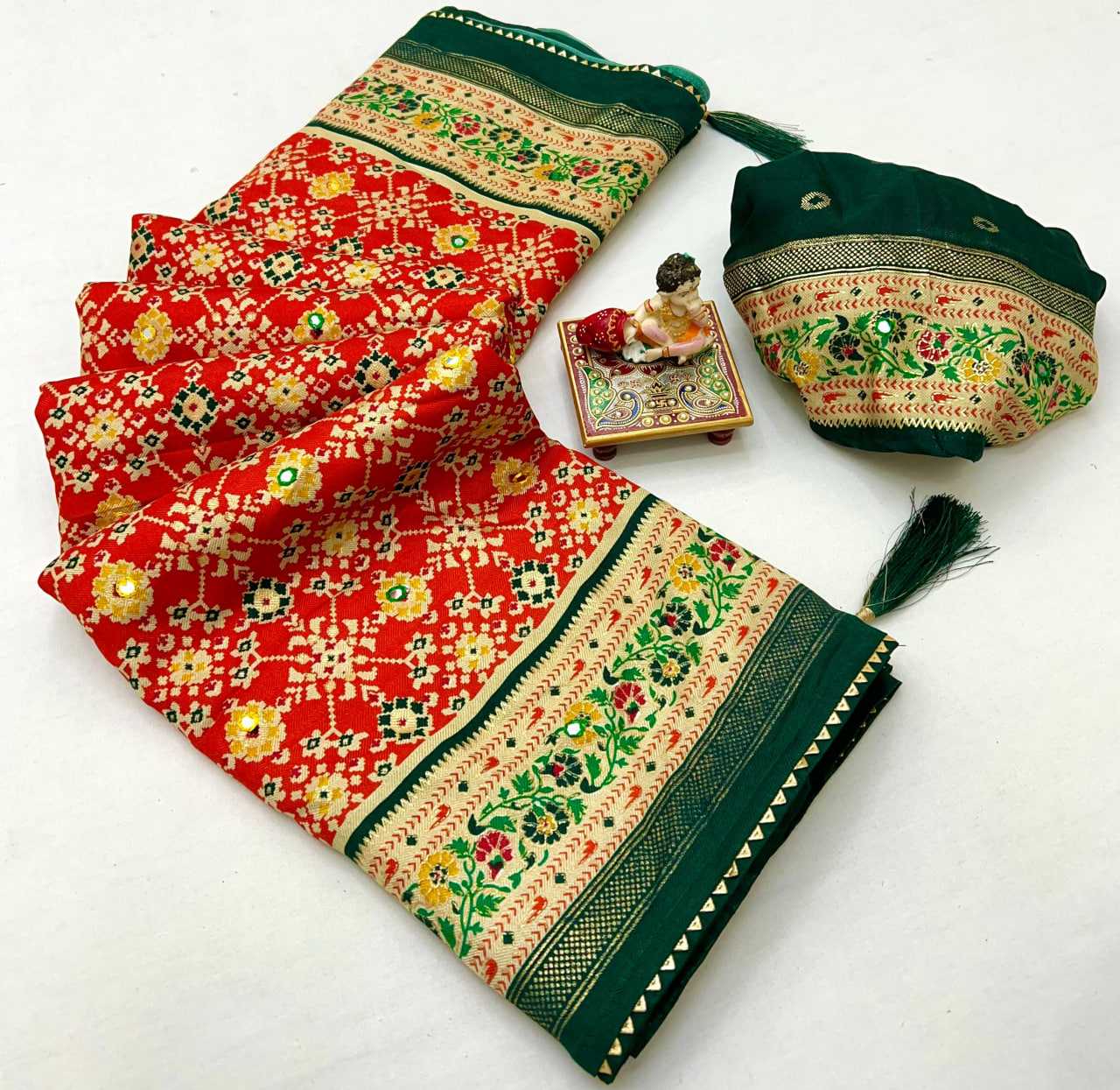 Ynf Pashmina KESH729 ASHIKA Sarees Festive Collections Wholesale Leheriya Sarees Silk Sarees Sarees With Blouse Manufacturer- Kapda Export