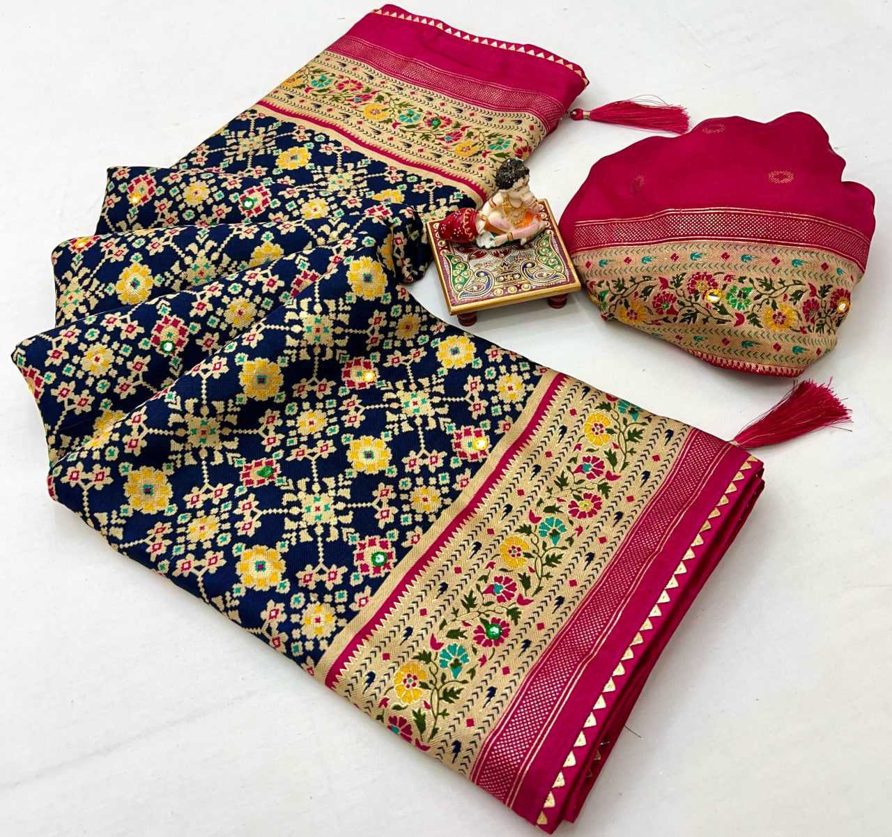 Ynf Pashmina KESH729 ASHIKA Sarees Festive Collections Wholesale Leheriya Sarees Silk Sarees Sarees With Blouse Manufacturer- Kapda Export