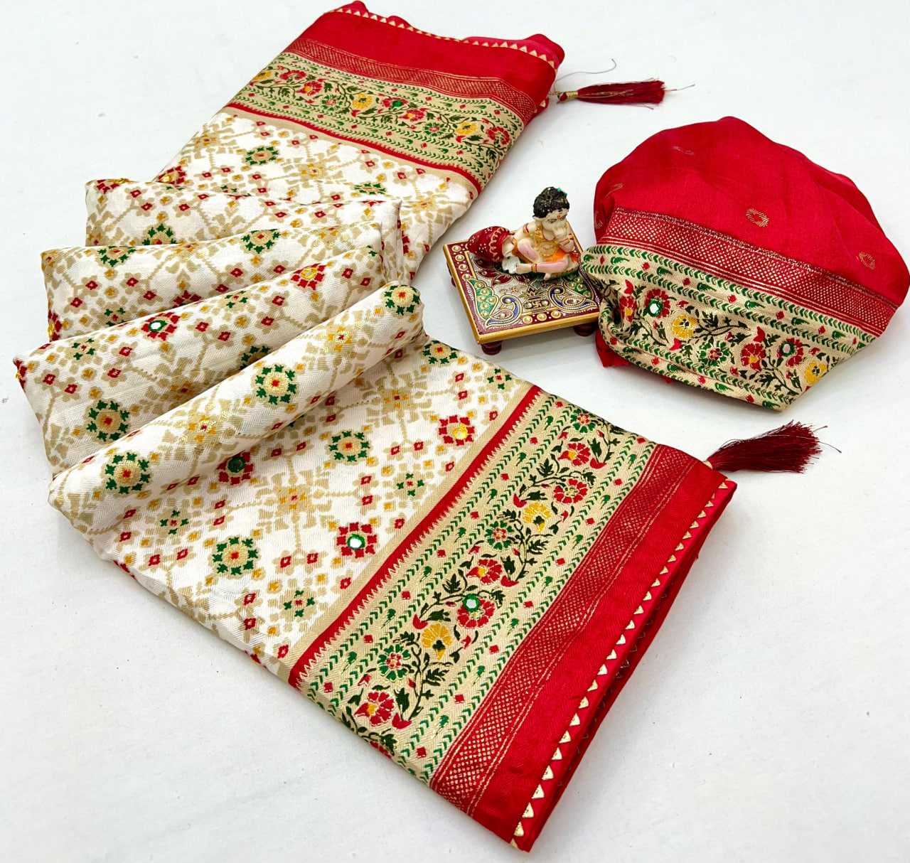 Ynf Pashmina KESH729 ASHIKA Sarees Festive Collections Wholesale Leheriya Sarees Silk Sarees Sarees With Blouse Manufacturer- Kapda Export