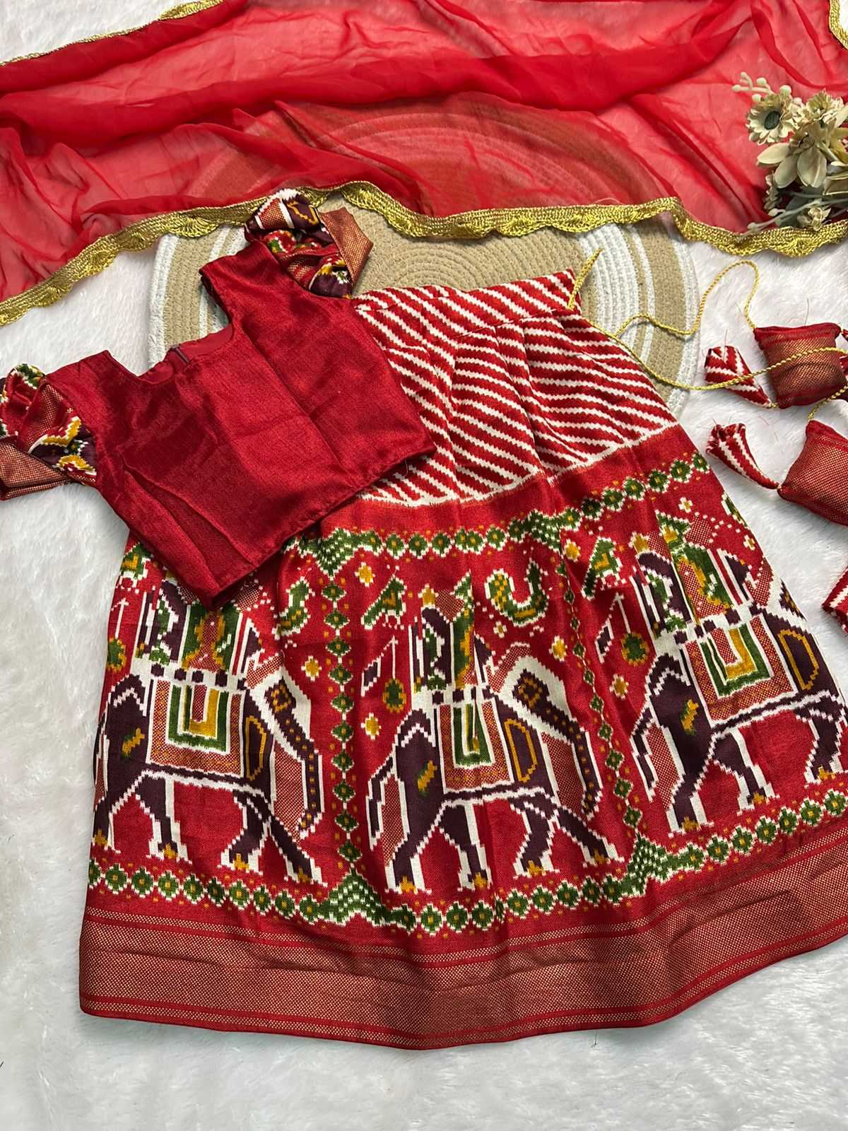 Ynf Patola Silk RIN235 107 Kids Wear Festive Collections Wholesale Kids Lehenga Kids Lehenga Choli Baby Girl Lehenga Manufacturer- Kapda Export