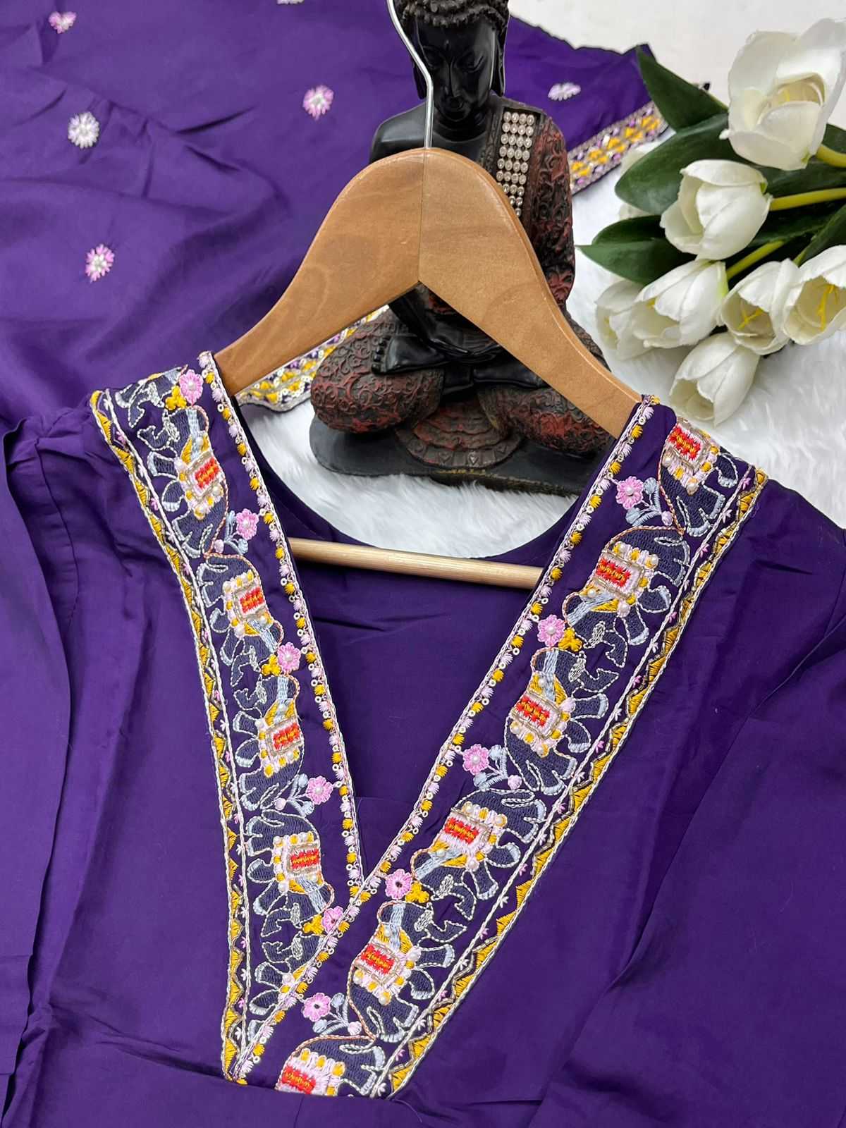 Ynf Premium Roman Silk KESH730 102 Suits & Dresses Wedding Collections Festive Collections Wholesale Ladies Silk Suit Embroidered Suits Wedding Outfits Manufacturer- Kapda Export