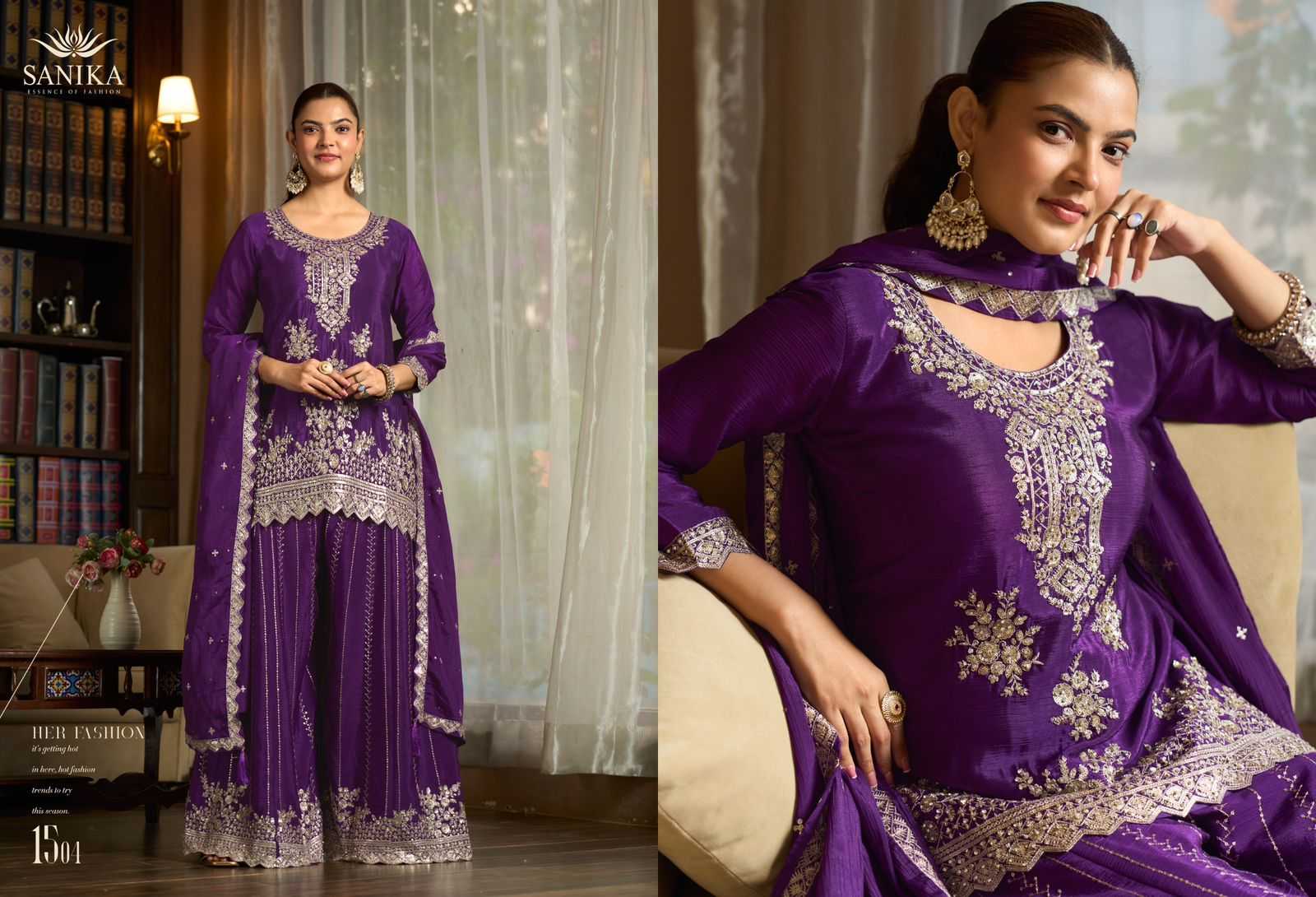 Ynf Premium Silk KESH530 SANIKA YAARI Kurti Wholesale Mirror Work Kurti Embroidered Kurtis Silk Kurtis Manufacturer- Kapda Export